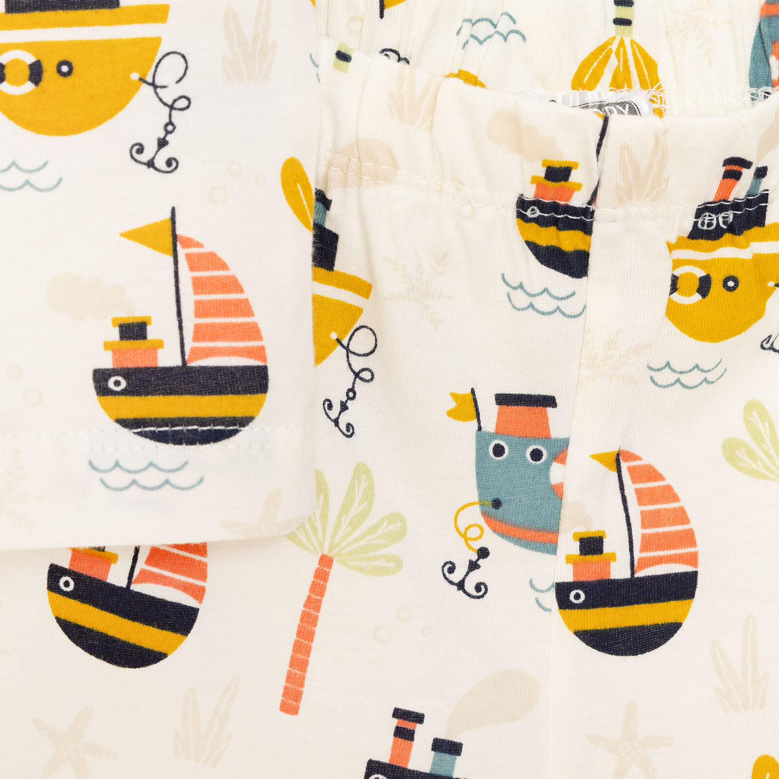 Erkek Bebek Pijama Takım Çıtçıtlı Bisiklet Yaka Kısa Kol