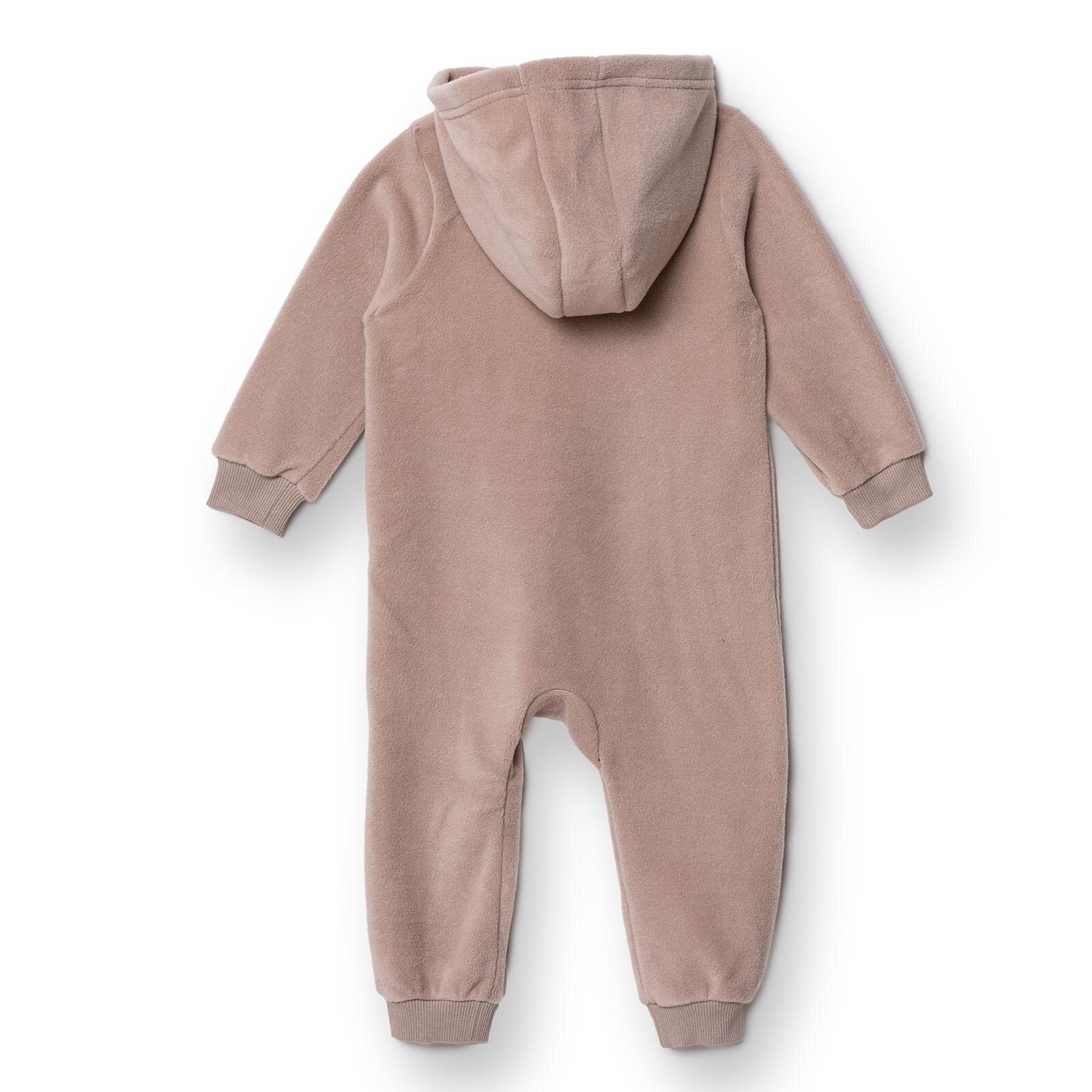 Erkek Bebek Polar Patiksiz Tulum Fermuarlı Uzun Kol Ribanalı Paça