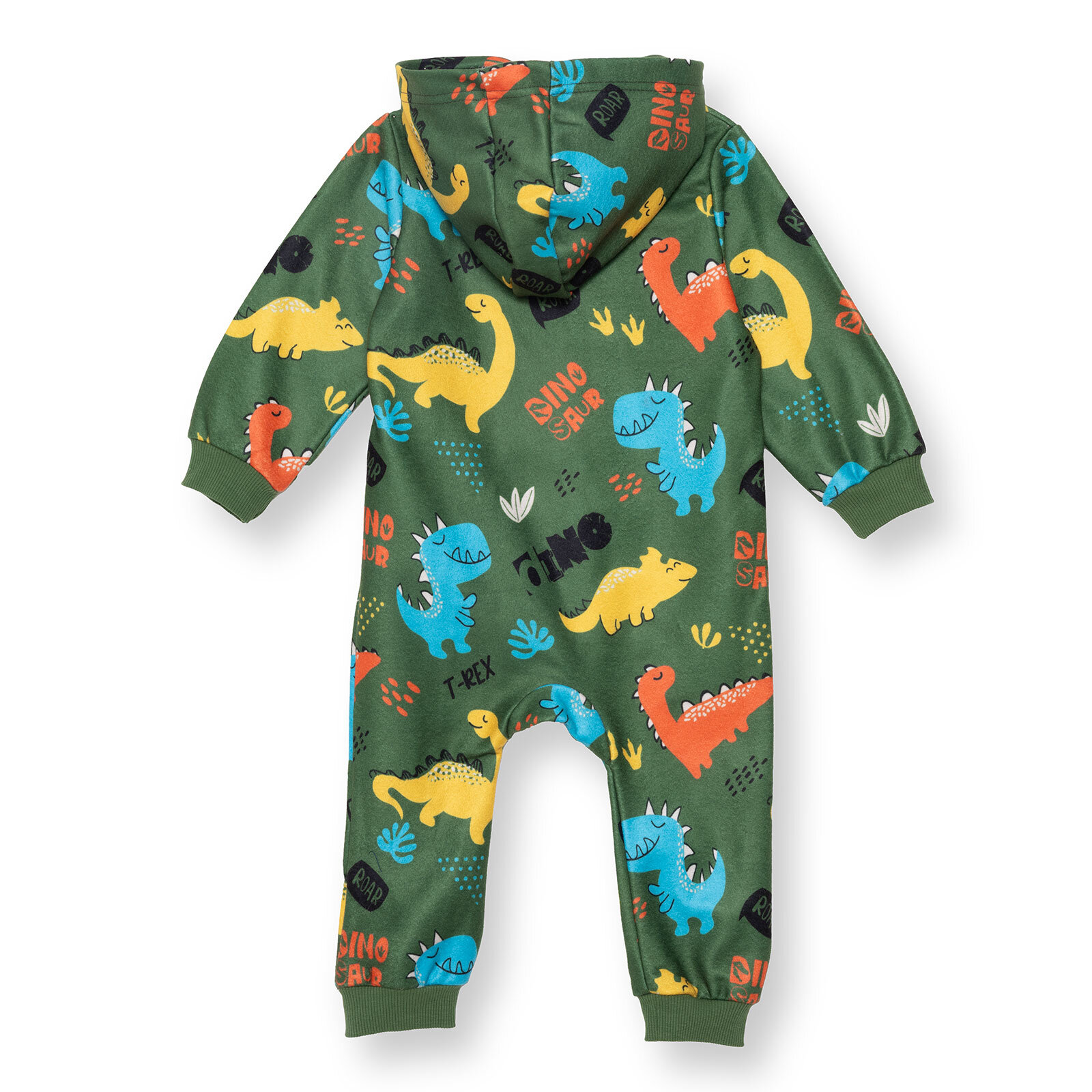 Erkek Bebek Polar Patiksiz Tulum Fermuarlı Uzun Kol Ribanalı Paça