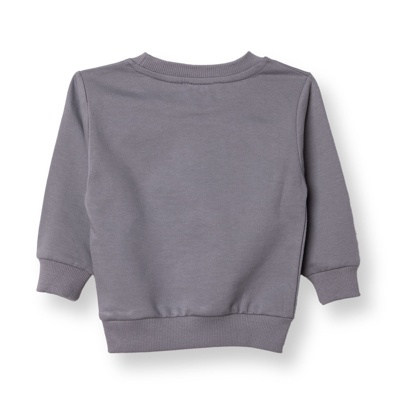 Erkek Bebek Roket Baskılı Sweatshirt Bisiklet Yaka Uzun Kol