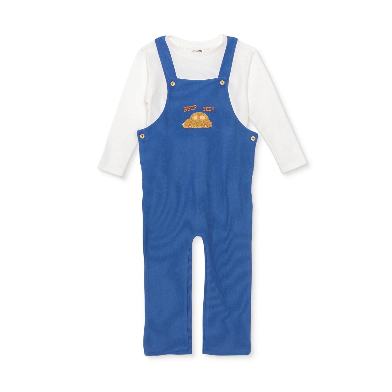 Erkek Bebek Salopet-Sweatshirt Fitilli Kadife Örme Bisiklet Yaka Uzun Kol Reçme Paça Erkek Bebek Salopet-Sweatshirt Fitilli Kadife Örme Bisiklet Yaka Uzun Kol Reçme Paça