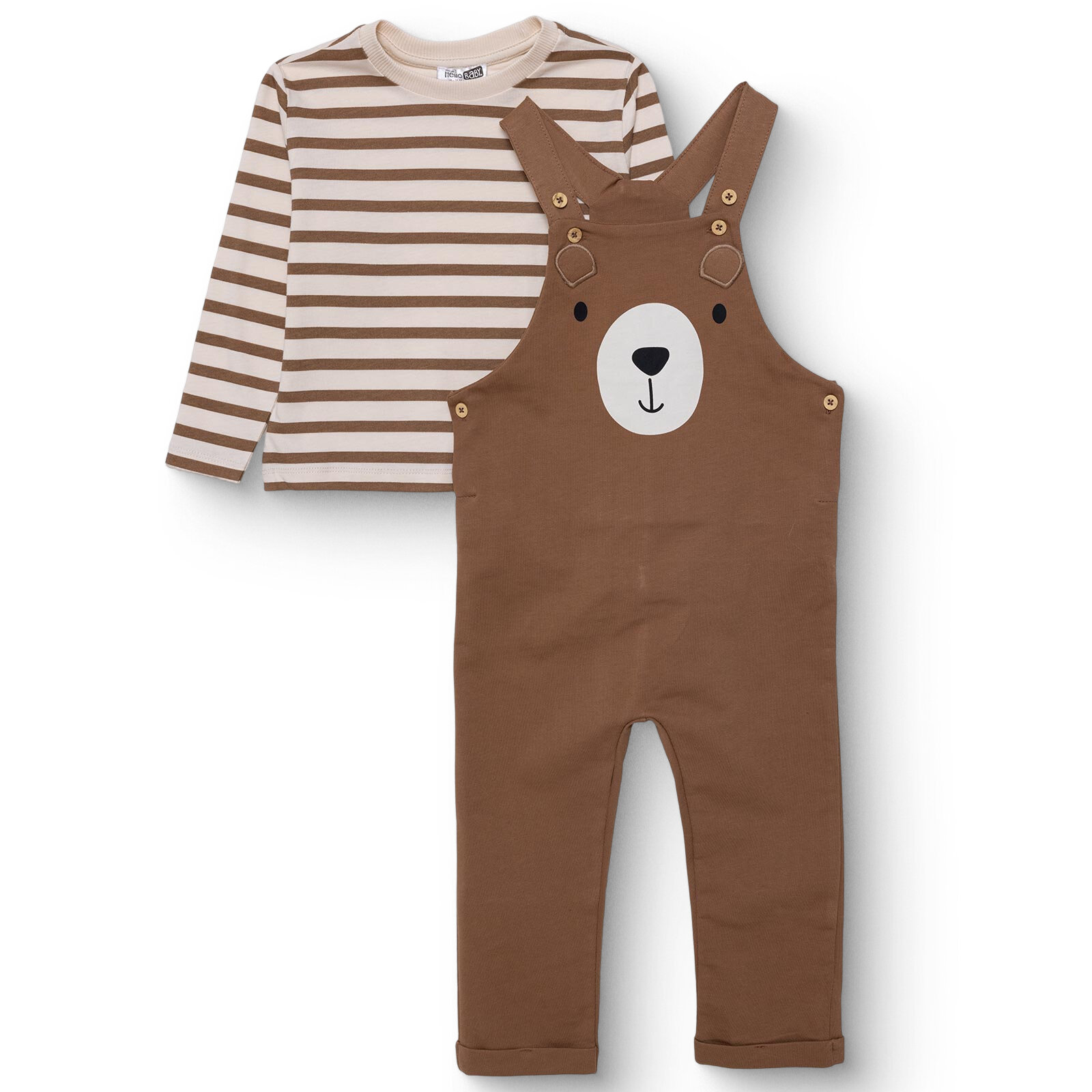 Erkek Bebek Salopet-Sweatshirt İki İplik Bisiklet Yaka Uzun Kol Reçme Paça Erkek Bebek Salopet-Sweatshirt İki İplik Bisiklet Yaka Uzun Kol Reçme Paça