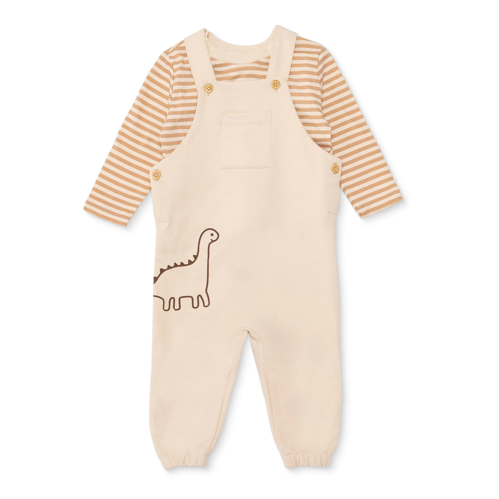 Erkek Bebek Salopet-Tshirt Süprem Bisiklet Yaka Uzun Kol Reçme Paça