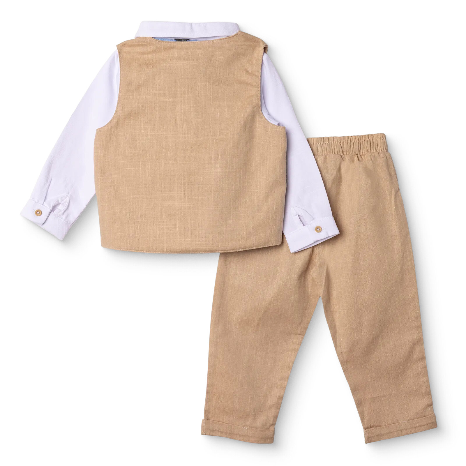 Erkek Bebek Smart Line Gömlek-Pantolon-Yelek Gömlek Yaka Uzun Kol Reçme Paça Erkek Bebek Smart Line Gömlek-Pantolon-Yelek Gömlek Yaka Uzun Kol Reçme Paça