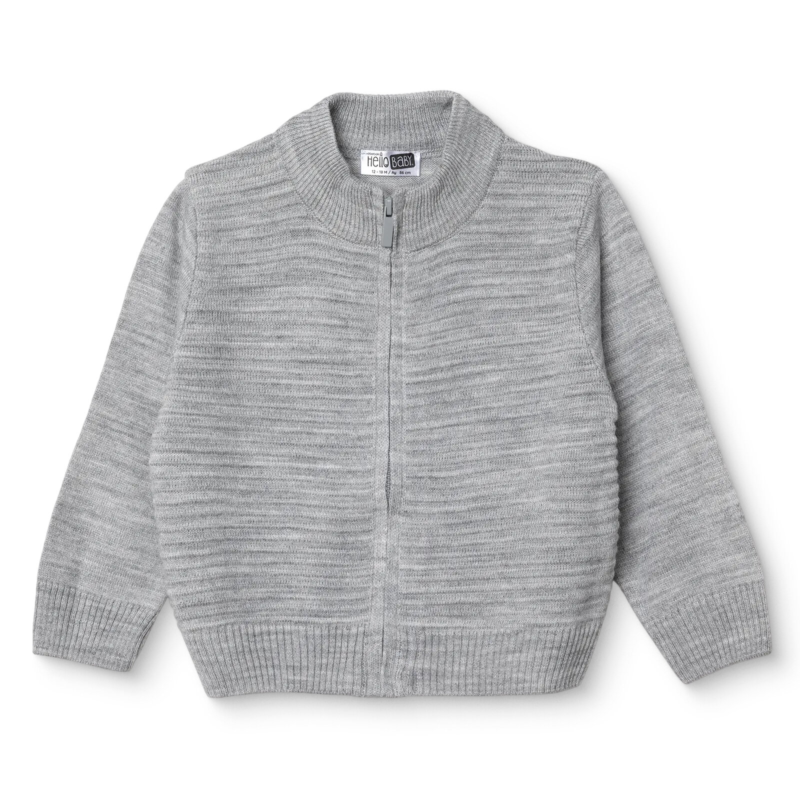 Erkek Bebek Smart Line Triko Hırka Bisiklet Yaka Uzun Kol