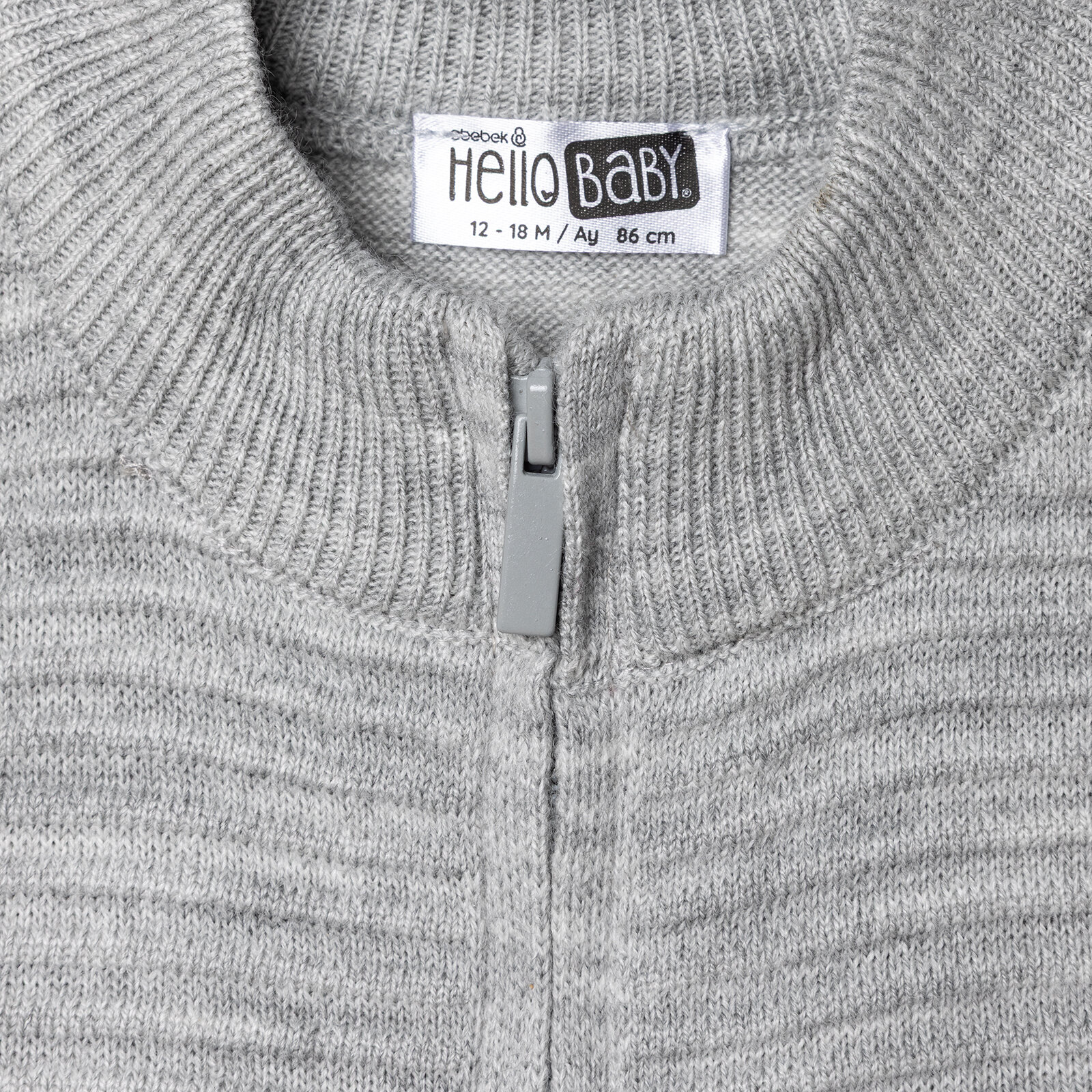 Erkek Bebek Smart Line Triko Hırka Bisiklet Yaka Uzun Kol