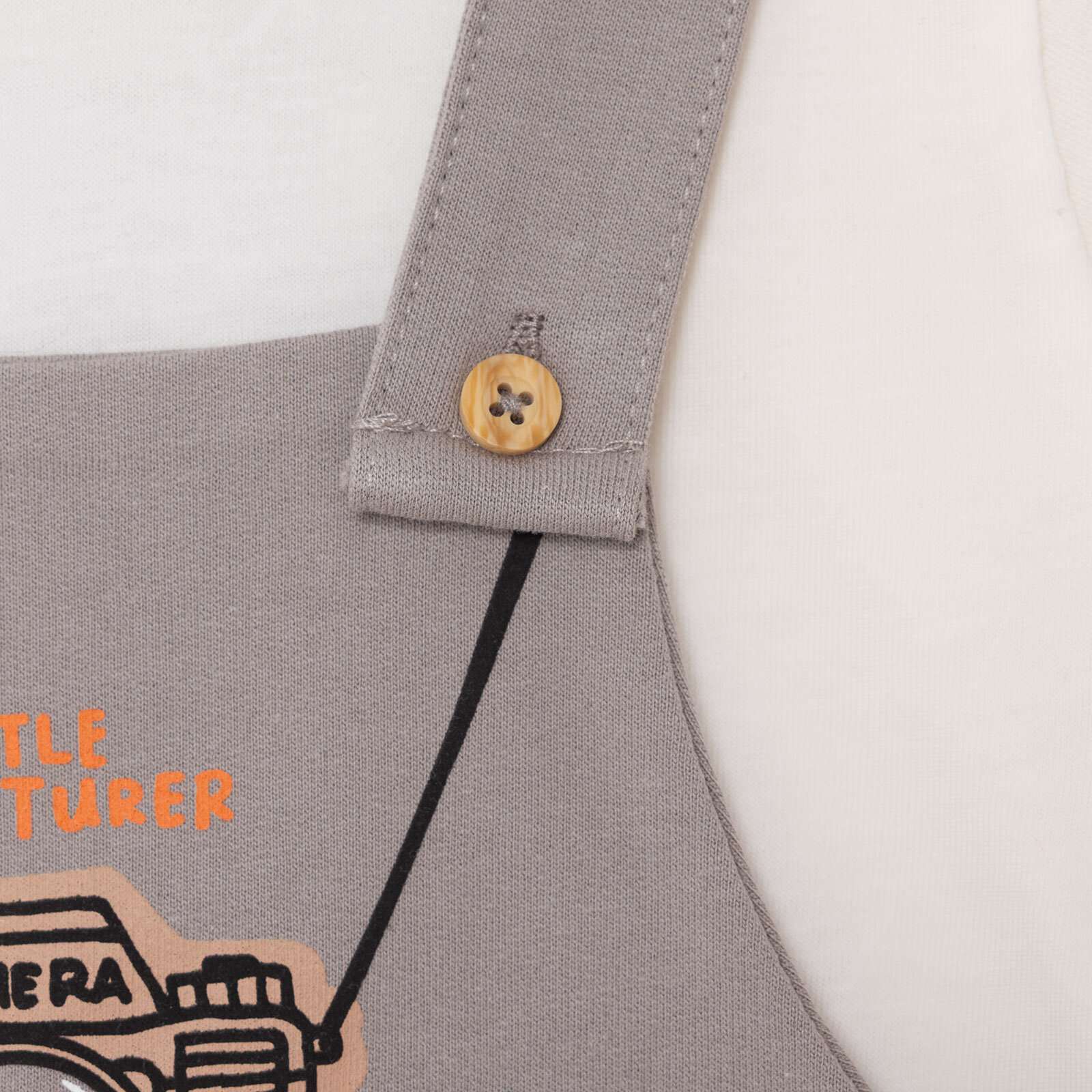 Erkek Bebek Şort Salopet-Tshirt İki İplik Bisiklet Yaka Kısa Kol Reçme Paça