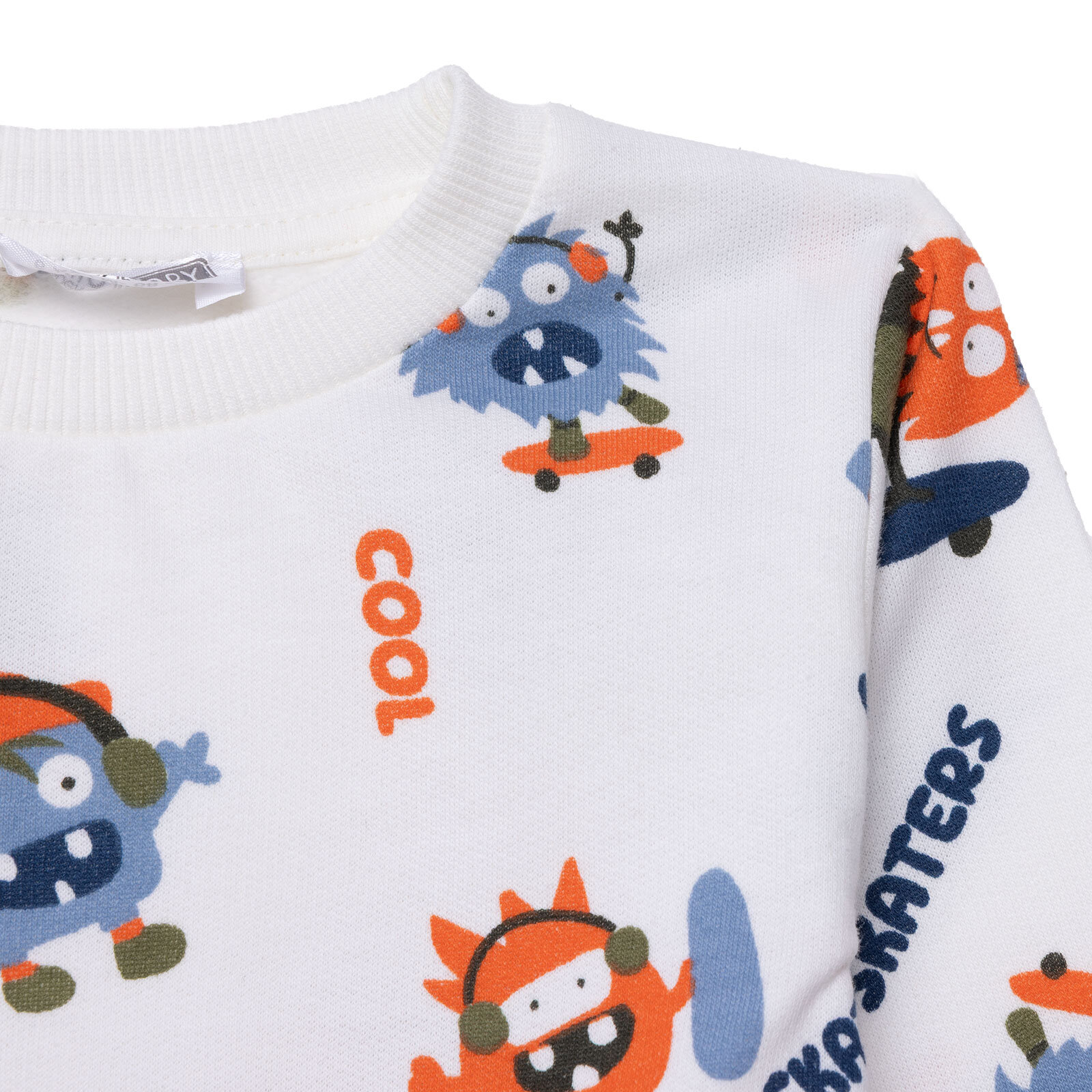 Erkek Bebek Sweatshirt Bisiklet Yaka Uzun Kol