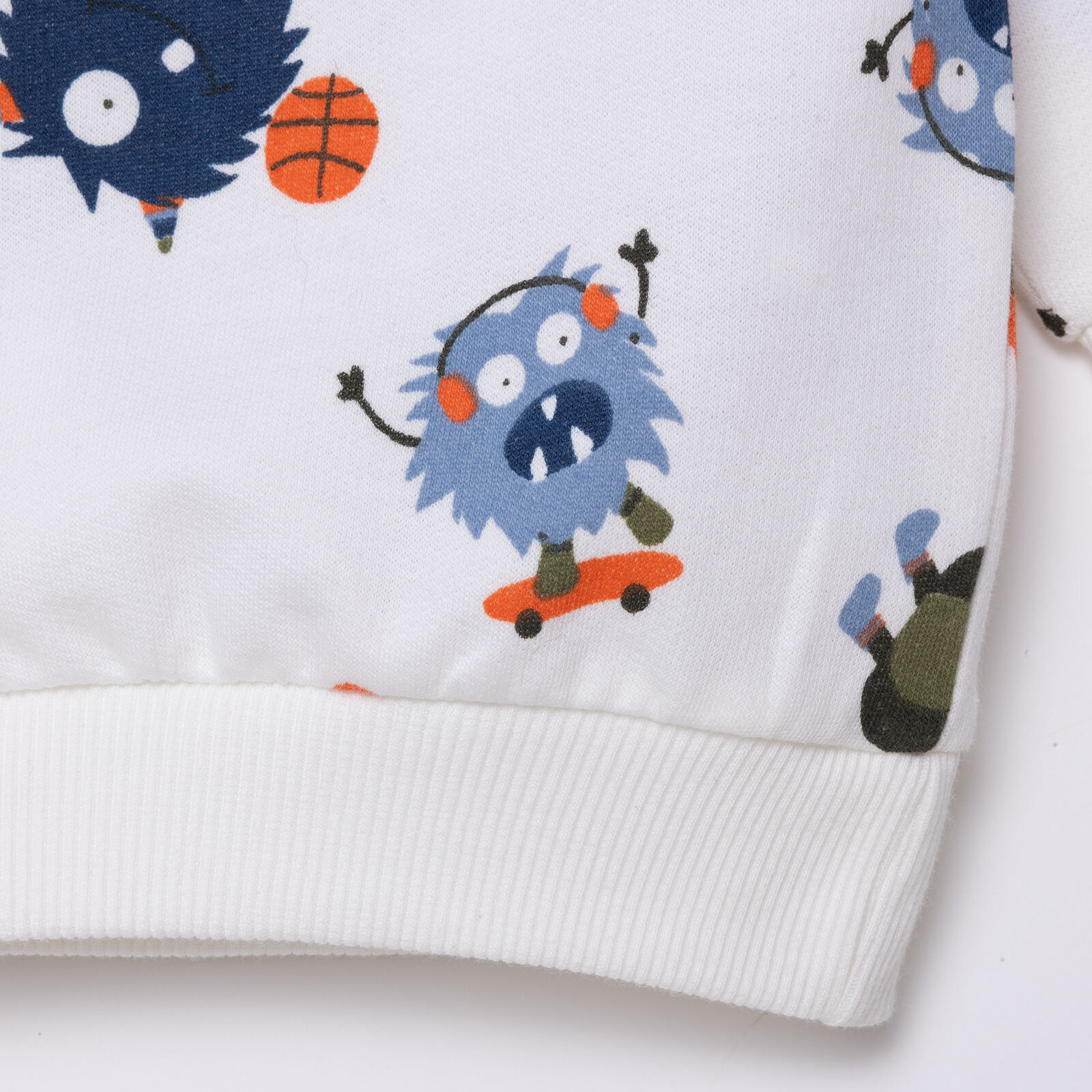 Erkek Bebek Sweatshirt Bisiklet Yaka Uzun Kol