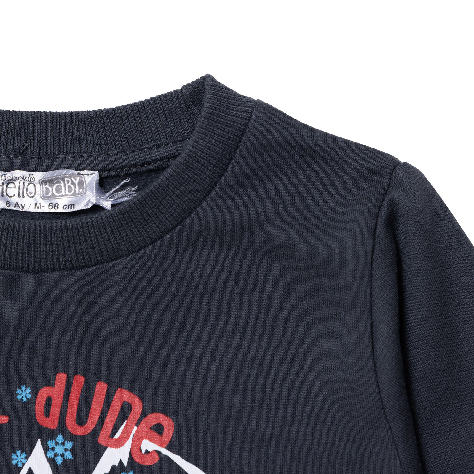 Erkek Bebek Sweatshirt Bisiklet Yaka Uzun Kol Erkek Bebek Sweatshirt Bisiklet Yaka Uzun Kol