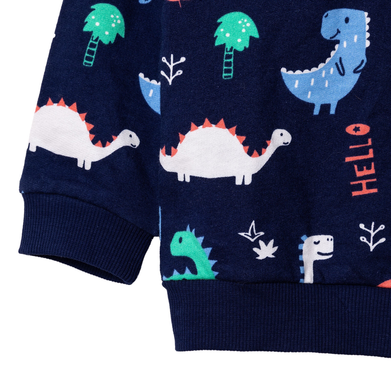 Erkek Bebek Sweatshirt Şardonlu İki İplik Bisiklet Yaka Uzun Kol