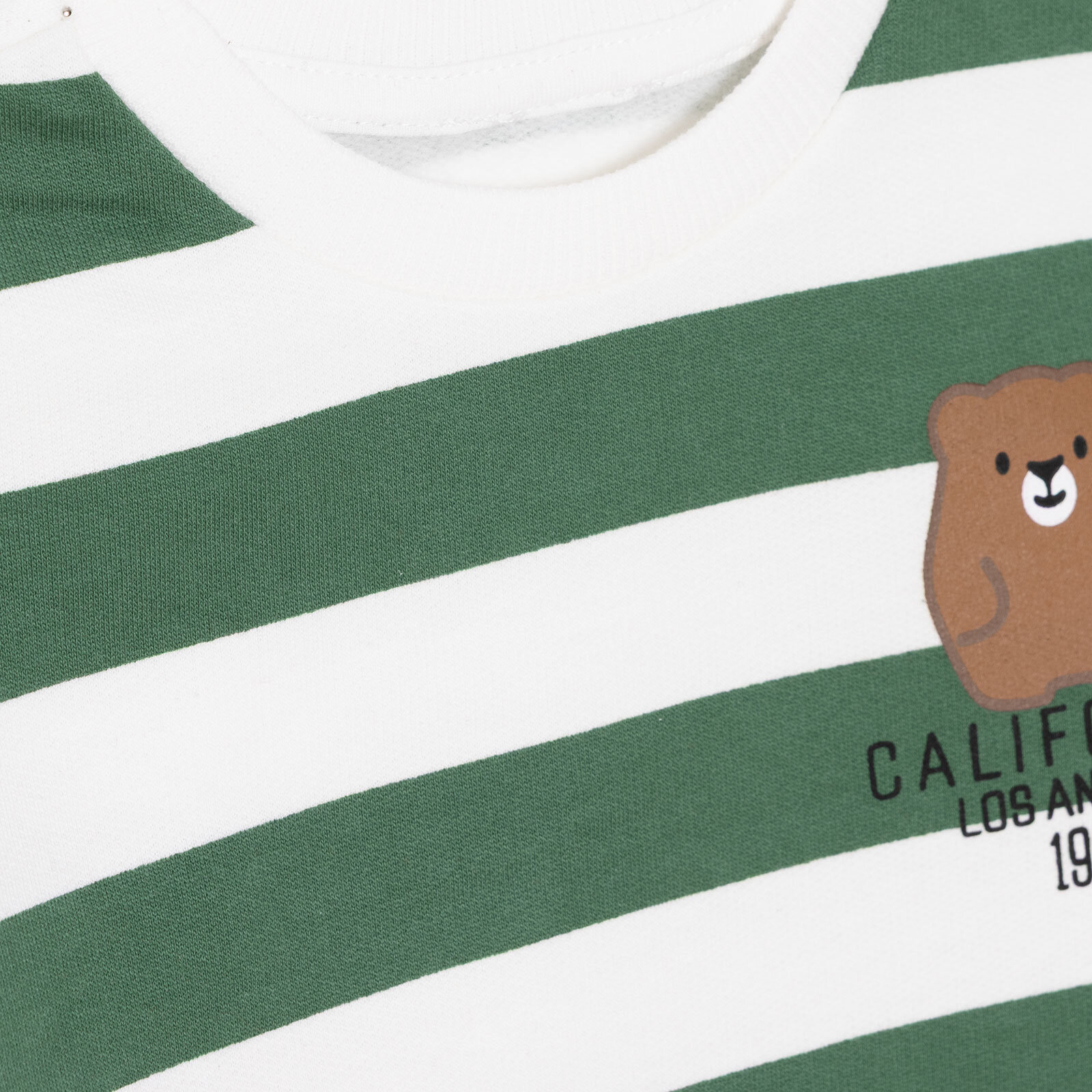 Erkek Bebek Sweatshirt Şardonlu İki İplik Bisiklet Yaka Uzun Kol