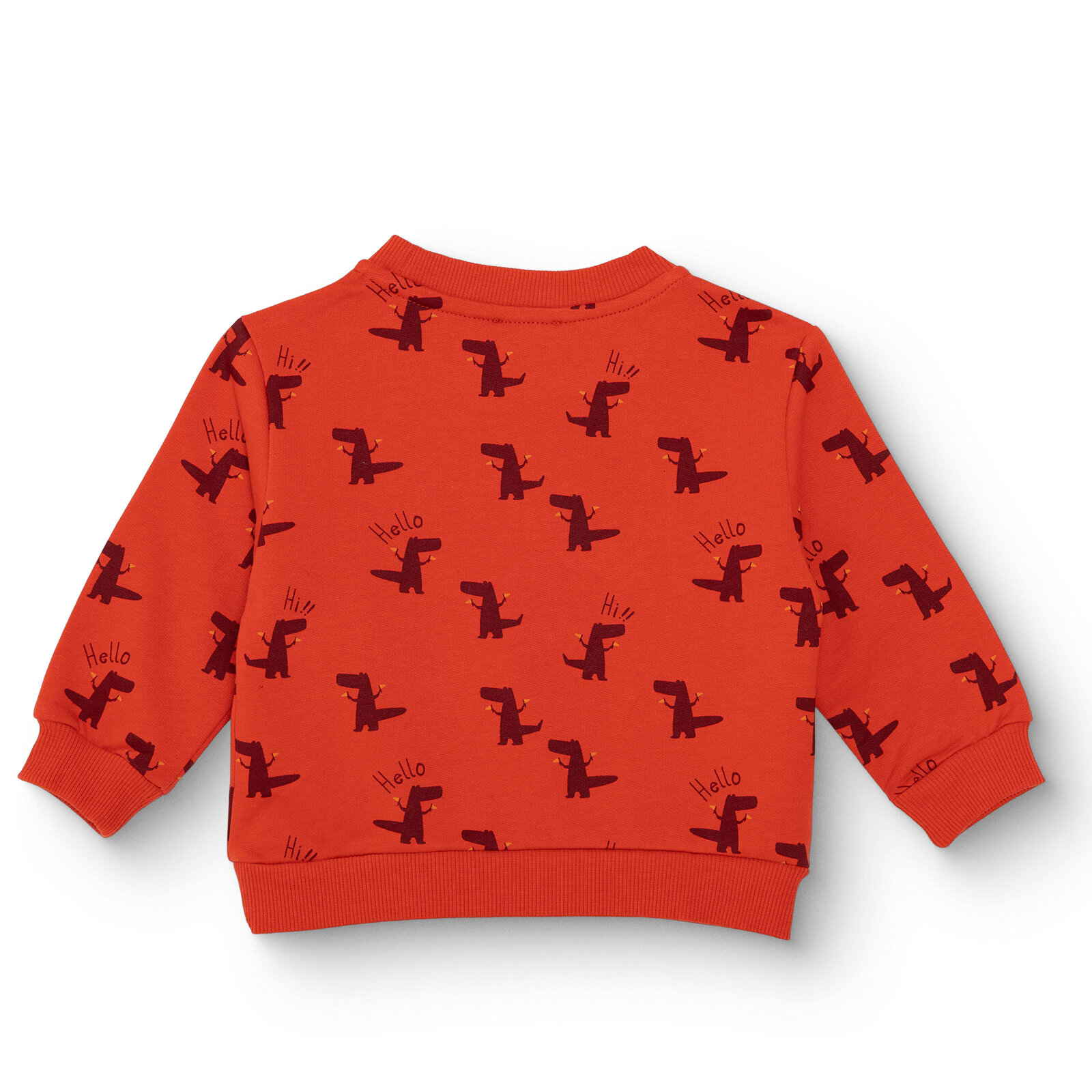 Erkek Bebek Sweatshirt Şardonlu İki İplik Bisiklet Yaka Uzun Kol