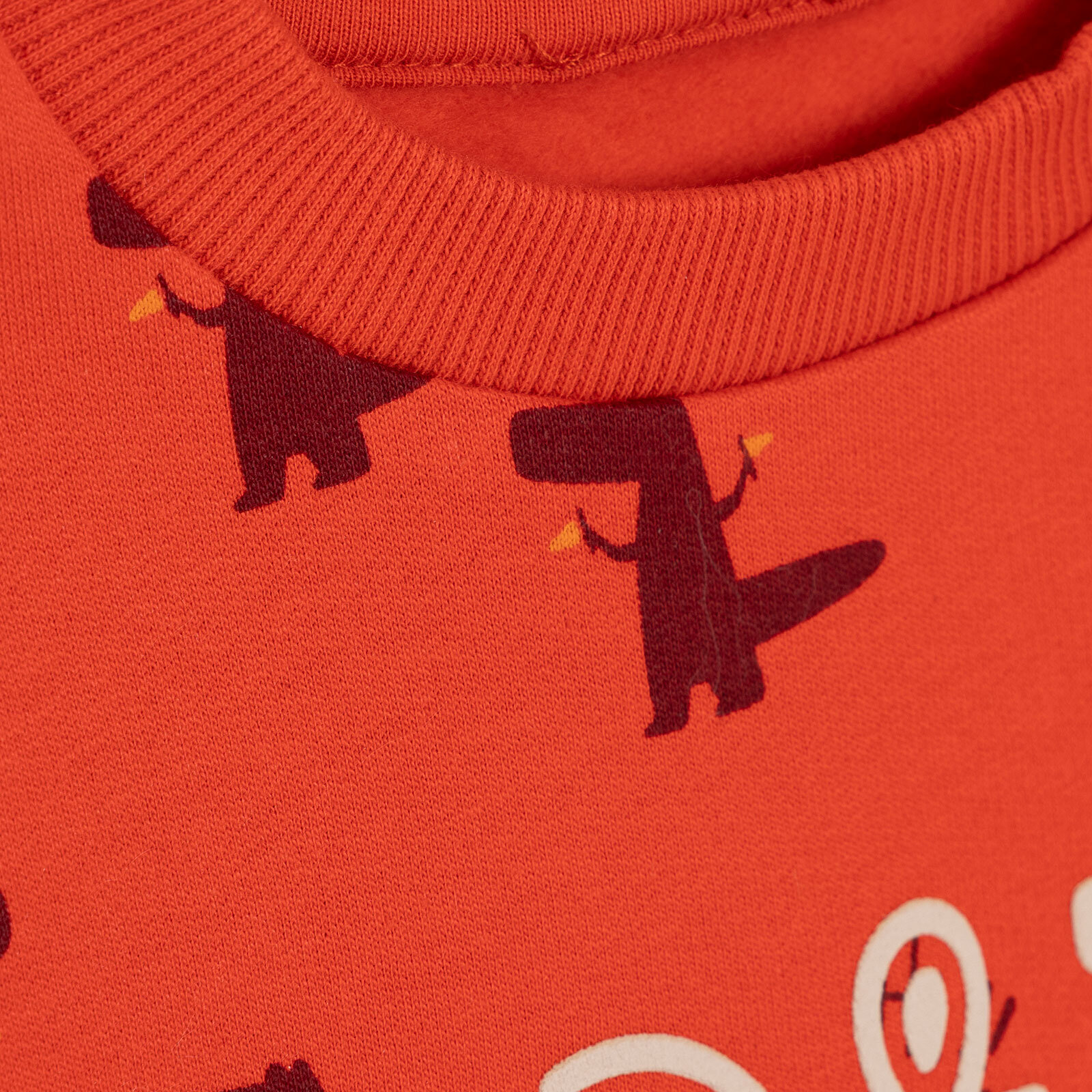 Erkek Bebek Sweatshirt Şardonlu İki İplik Bisiklet Yaka Uzun Kol