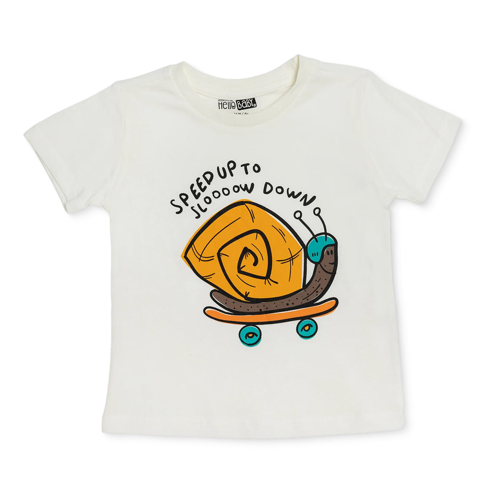 Erkek Bebek Tshirt Bisiklet Yaka Kısa Kol