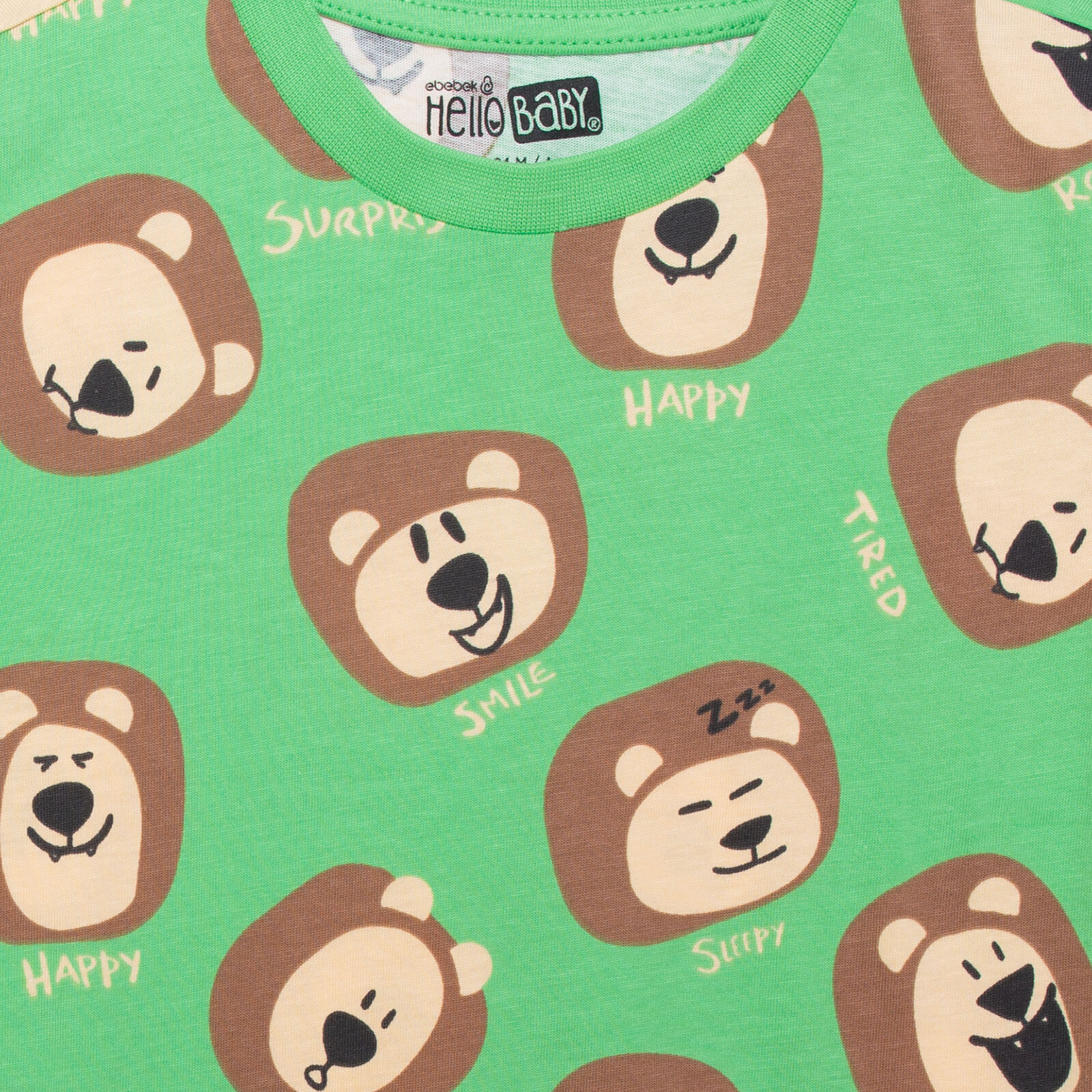 Erkek Bebek Tshirt Bisiklet Yaka Kısa Kol