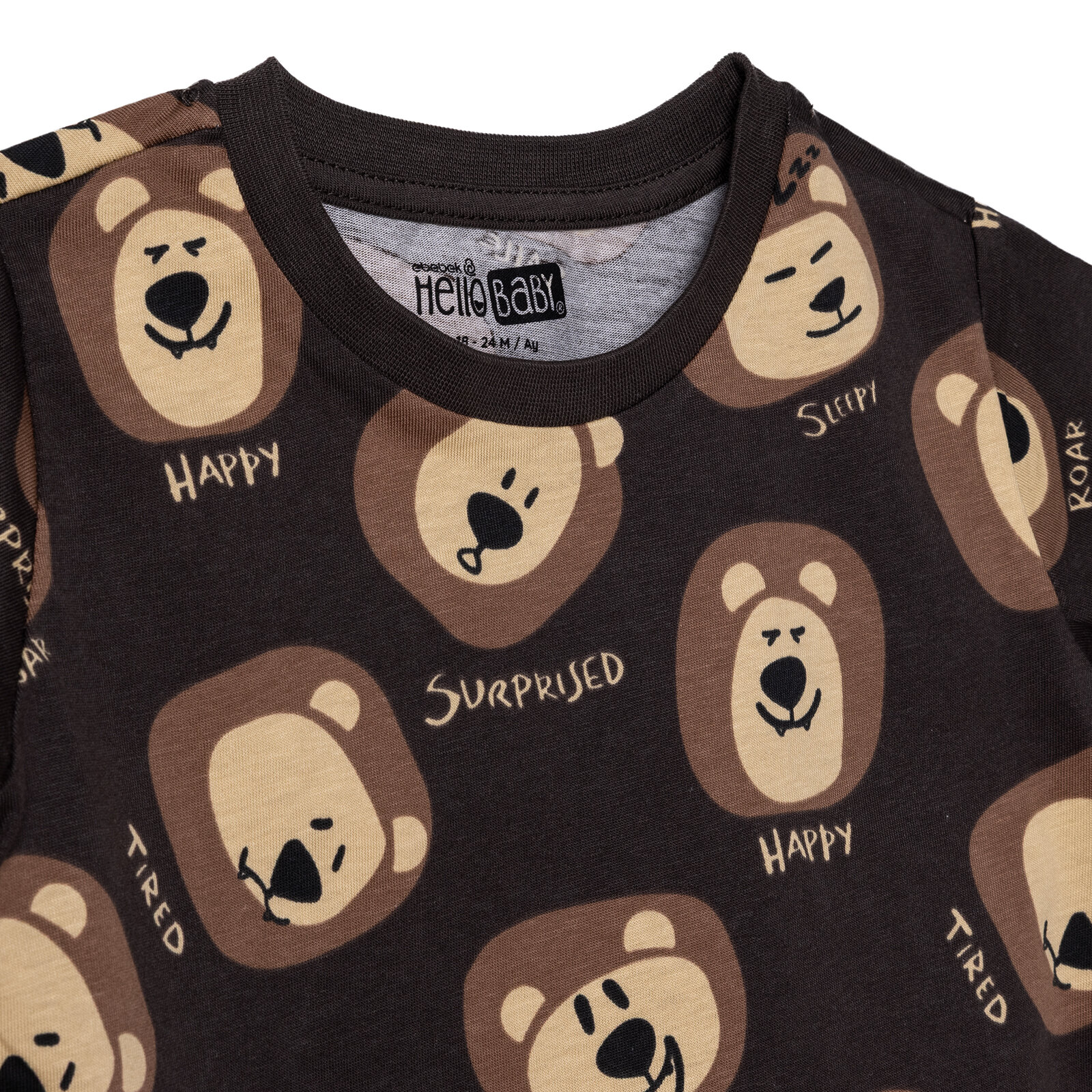 Erkek Bebek Tshirt Bisiklet Yaka Kısa Kol