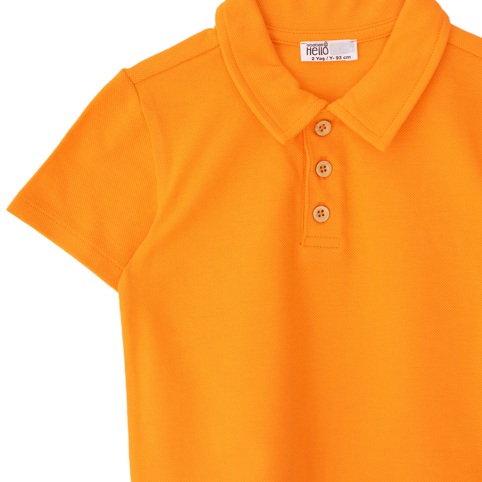 Erkek Bebek Tshirt Düğmeli Bisiklet Yaka Kısa Kol Erkek Bebek Tshirt Düğmeli Bisiklet Yaka Kısa Kol