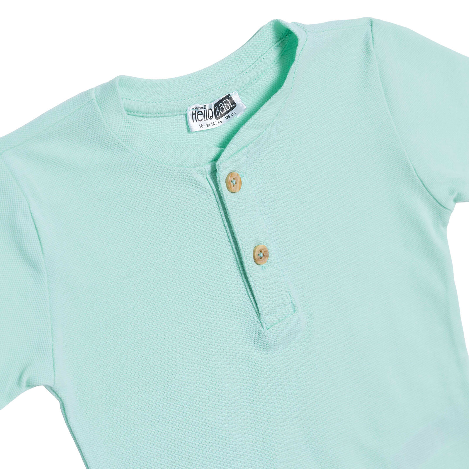 Erkek Bebek Tshirt Hakim Yaka Kısa Kol