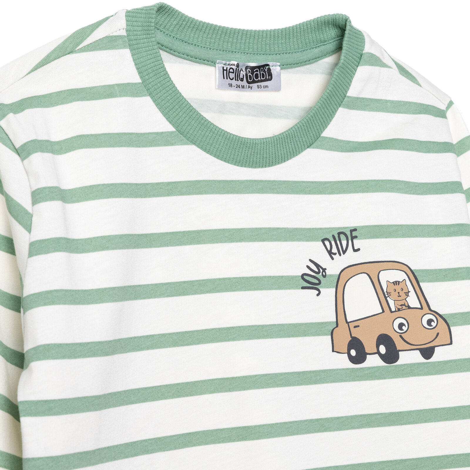 Erkek Bebek Tshirt - Pantolon Little Car Süprem Bisiklet Yaka Uzun Kol Duble Paça