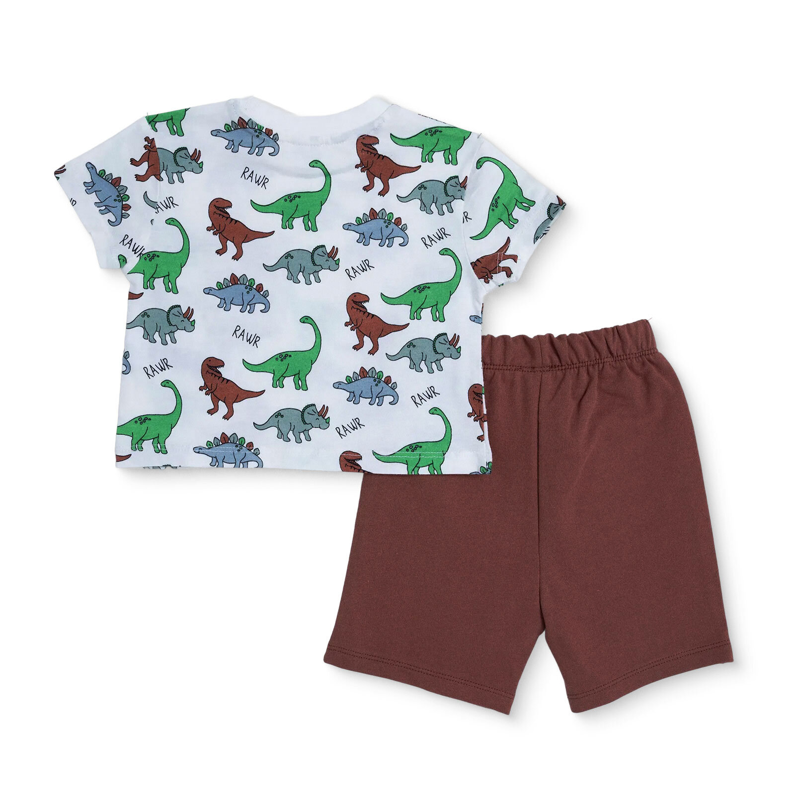 Erkek Bebek Tshirt-Şort Süprem Bisiklet Yaka Kısa Kol Reçme Paça