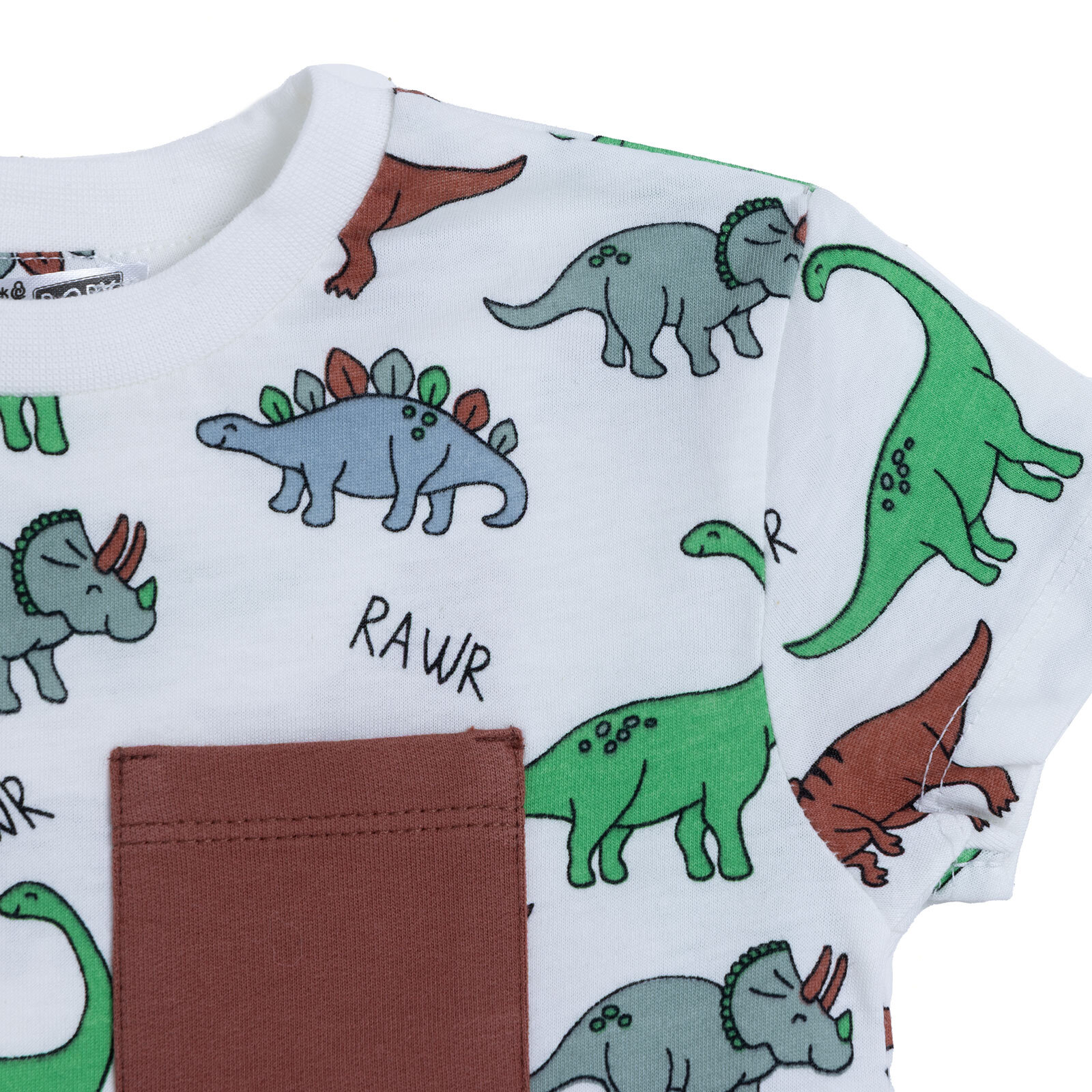 Erkek Bebek Tshirt-Şort Süprem Bisiklet Yaka Kısa Kol Reçme Paça