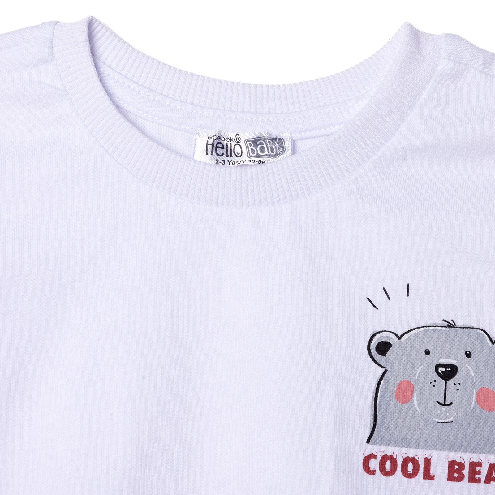 Erkek Bebek Tshirt-Şort Süprem Bisiklet Yaka Kısa Kol Reçme Paça