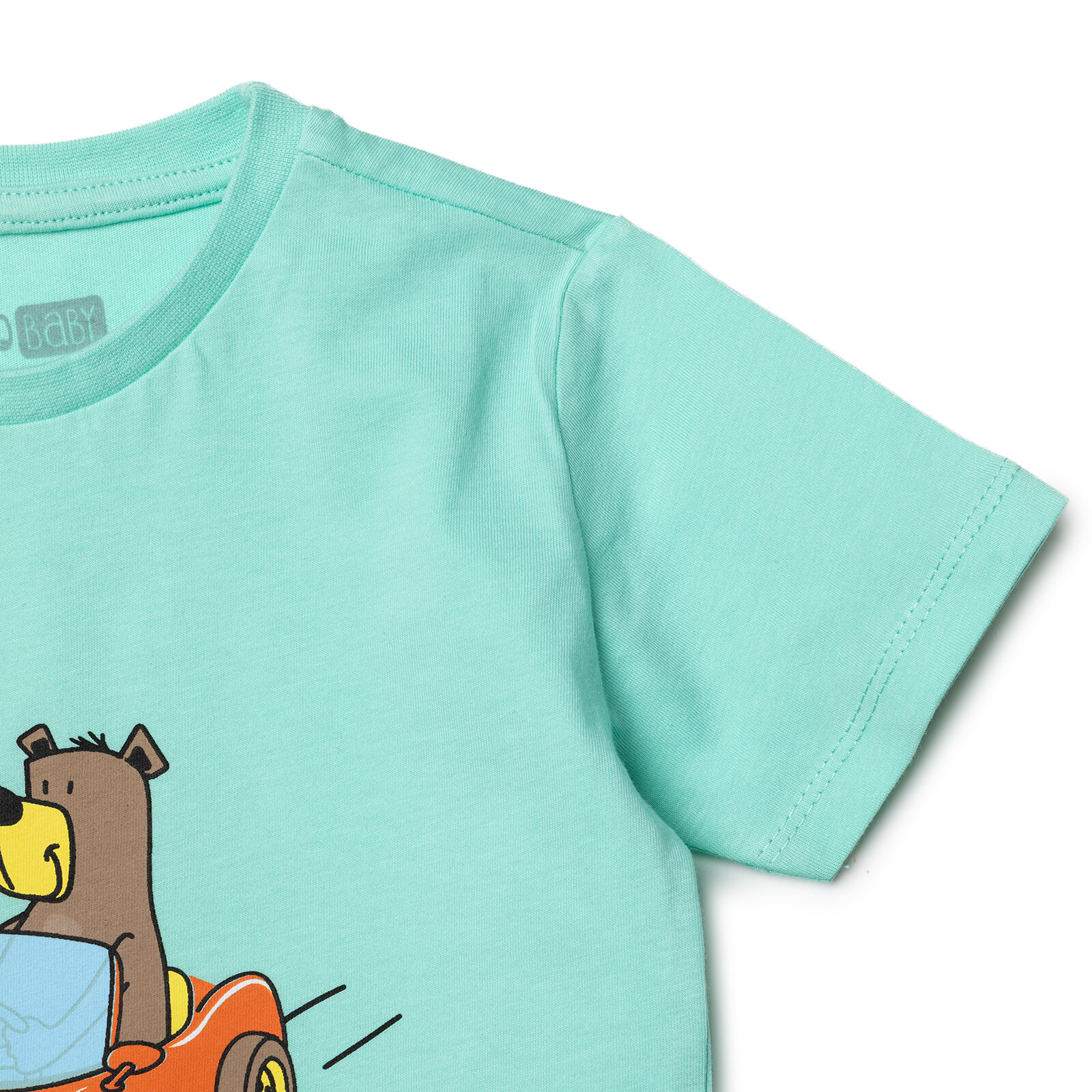 Erkek Bebek Tshirt Süprem Bisiklet Yaka Kısa Kol