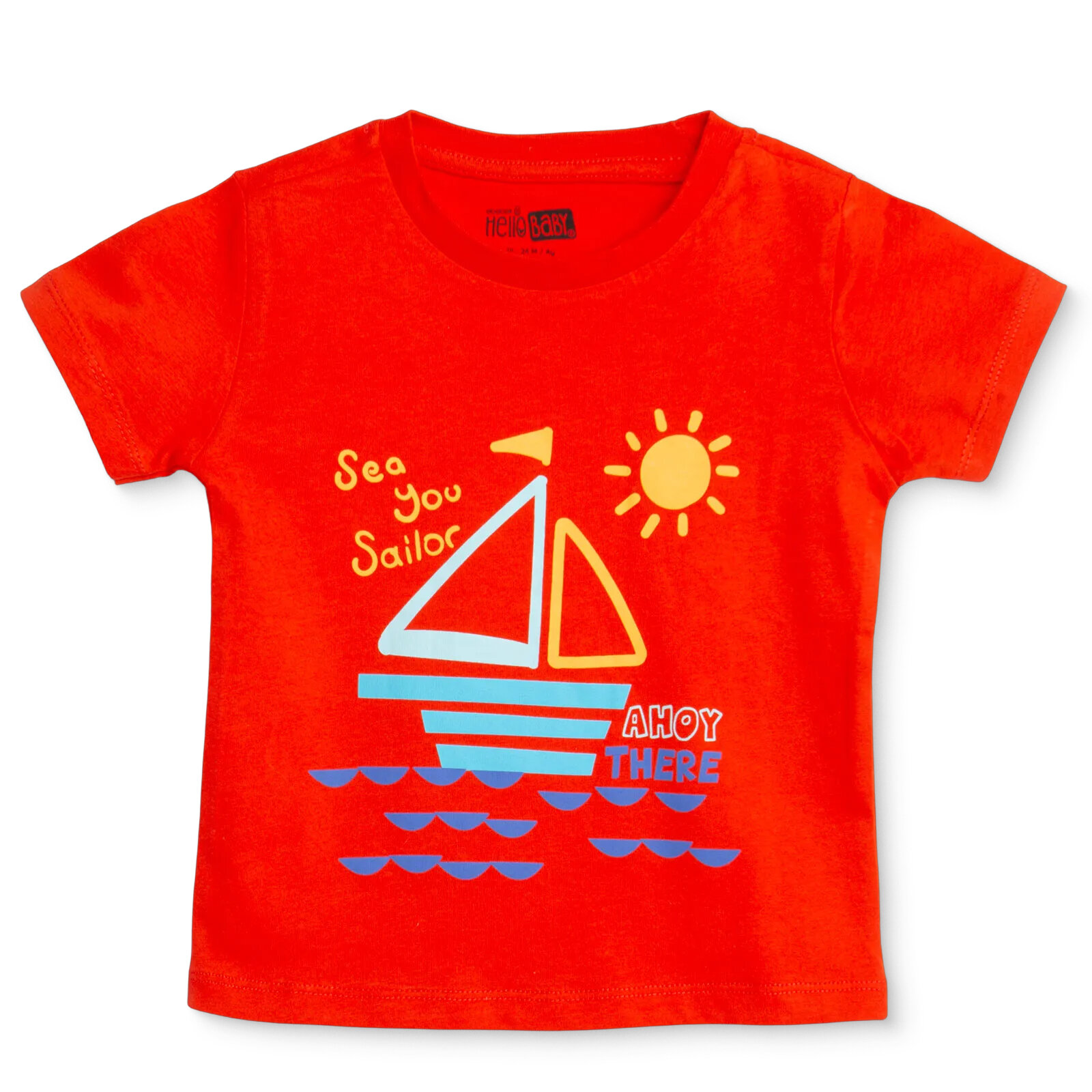 Erkek Bebek Tshirt Süprem Bisiklet Yaka Kısa Kol