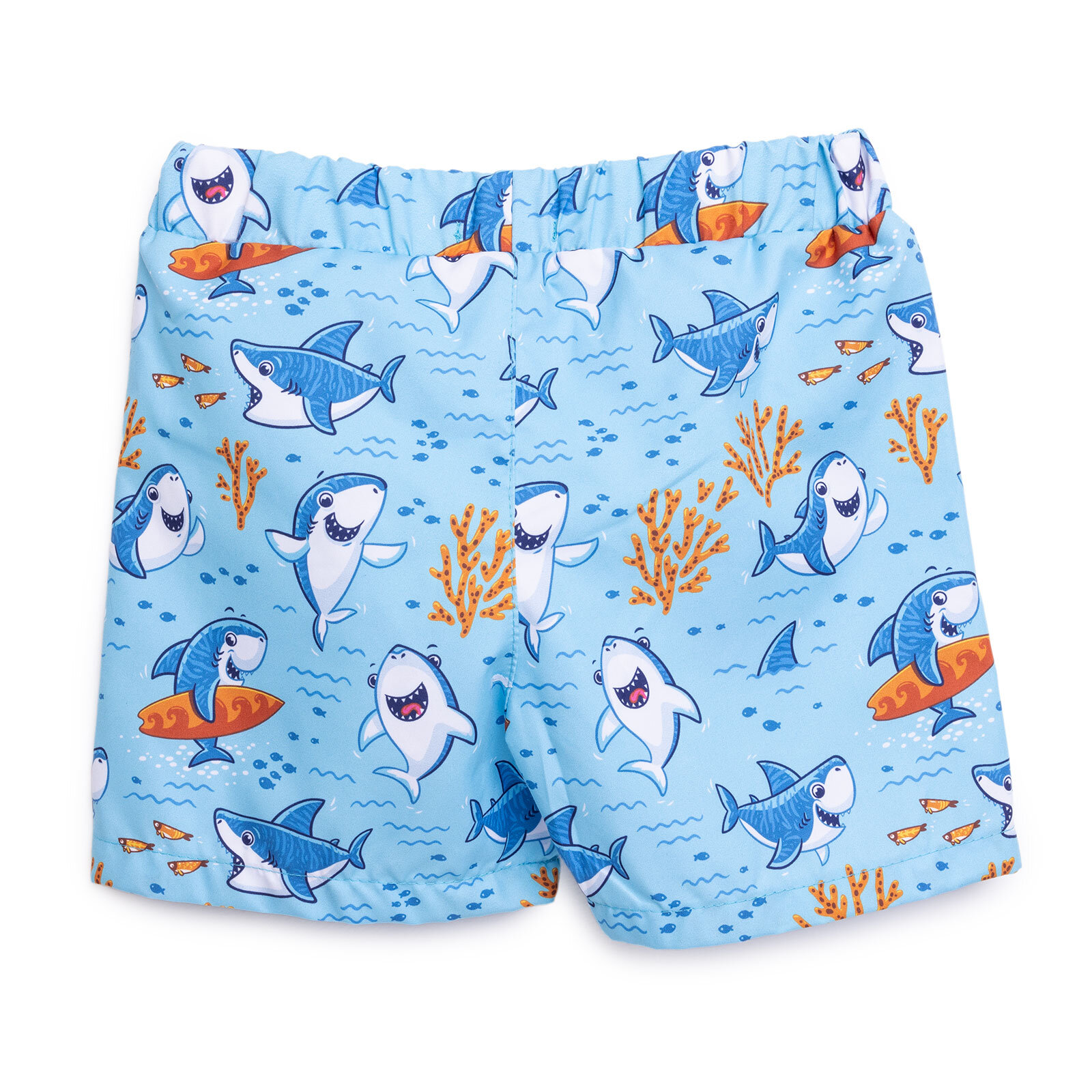Erkek Bebek UV Koruma Şort Mayo Köpekbalığı Desen İpli Micro Kumaş