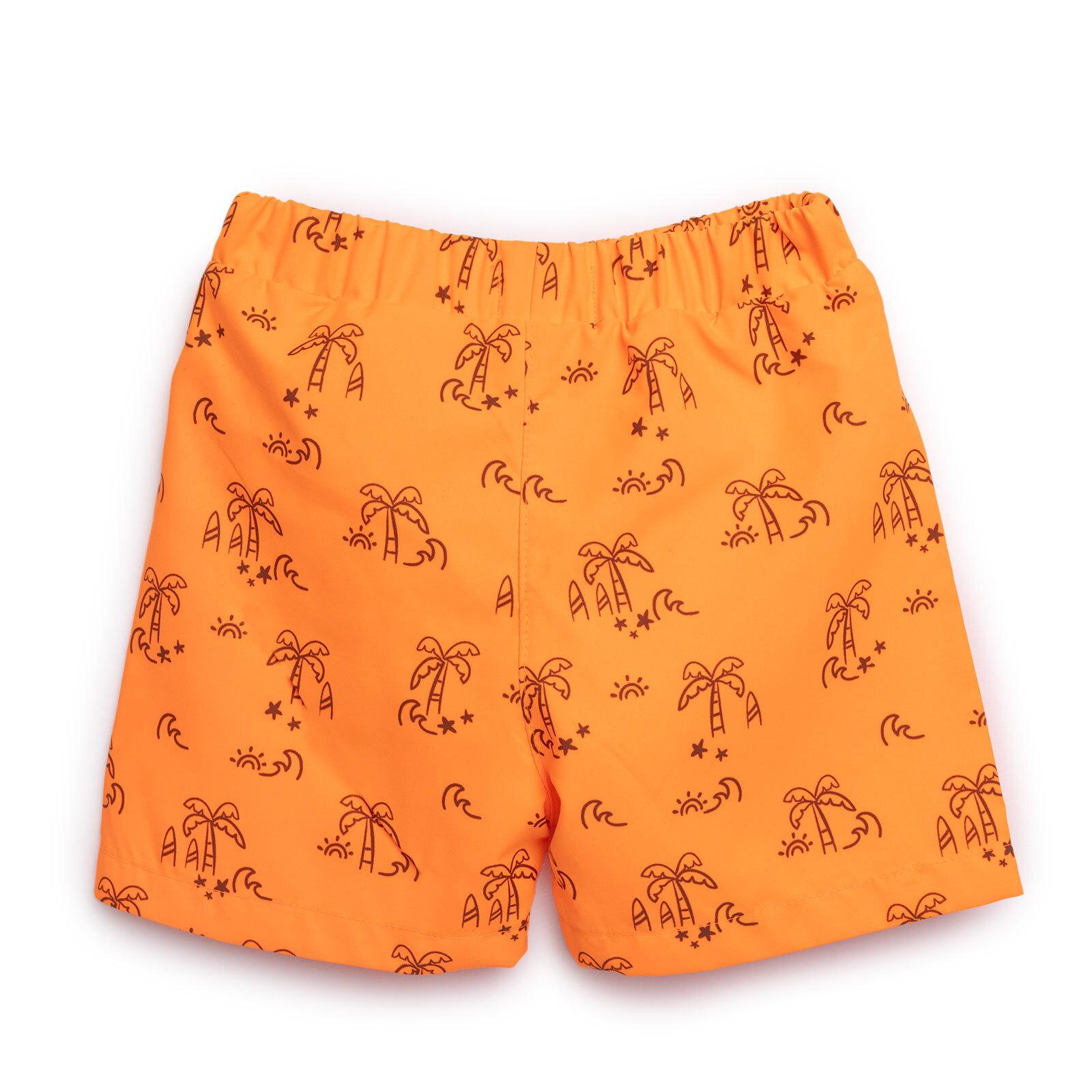 Erkek Bebek UV Koruma Şort Mayo Palmiye Desen İpli Micro Kumaş Erkek Bebek UV Koruma Şort Mayo Palmiye Desen İpli Micro Kumaş