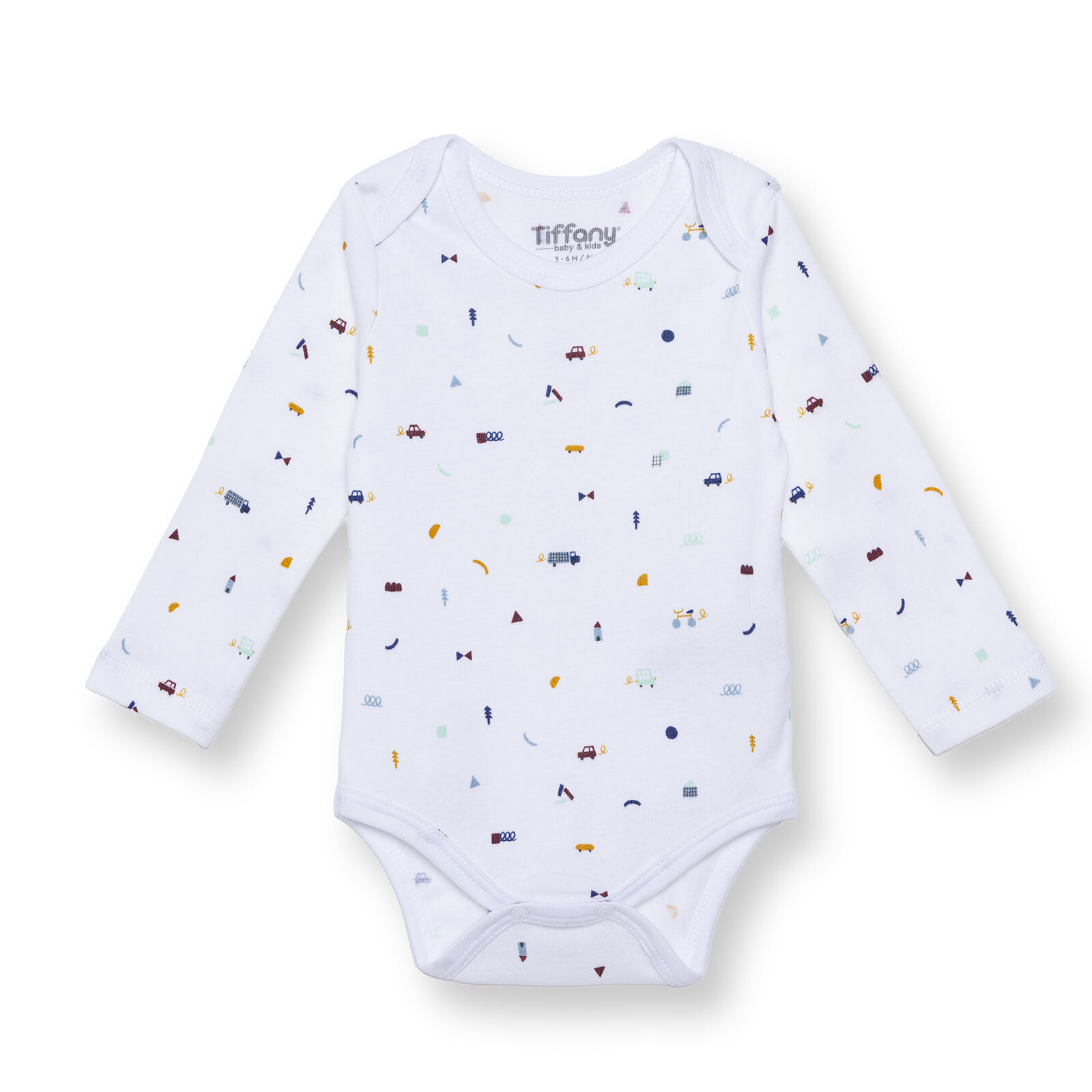 Erkek Bebek Uzun Kol Body Çıtçıtlı Zarf Yaka