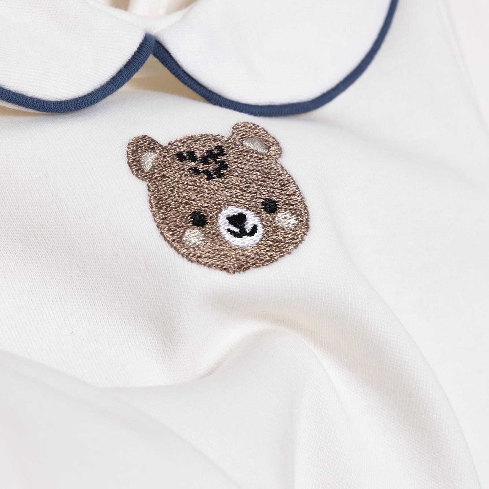 Erkek Bebek Uzun Kol Body İnterlok Bebe Yaka