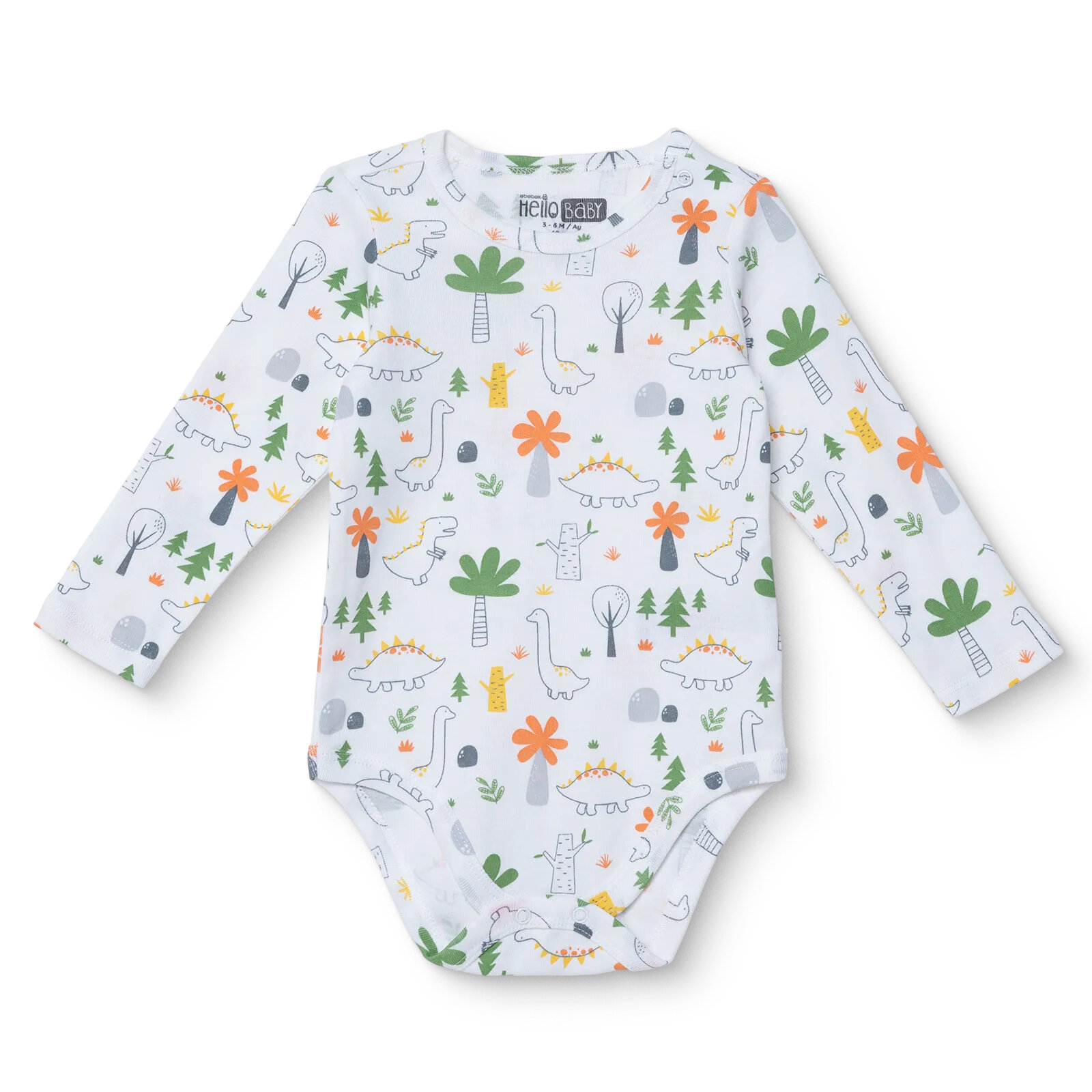 Erkek Bebek Uzun Kol Body İnterlok Çıtçıtlı Yaka Uzun Kol