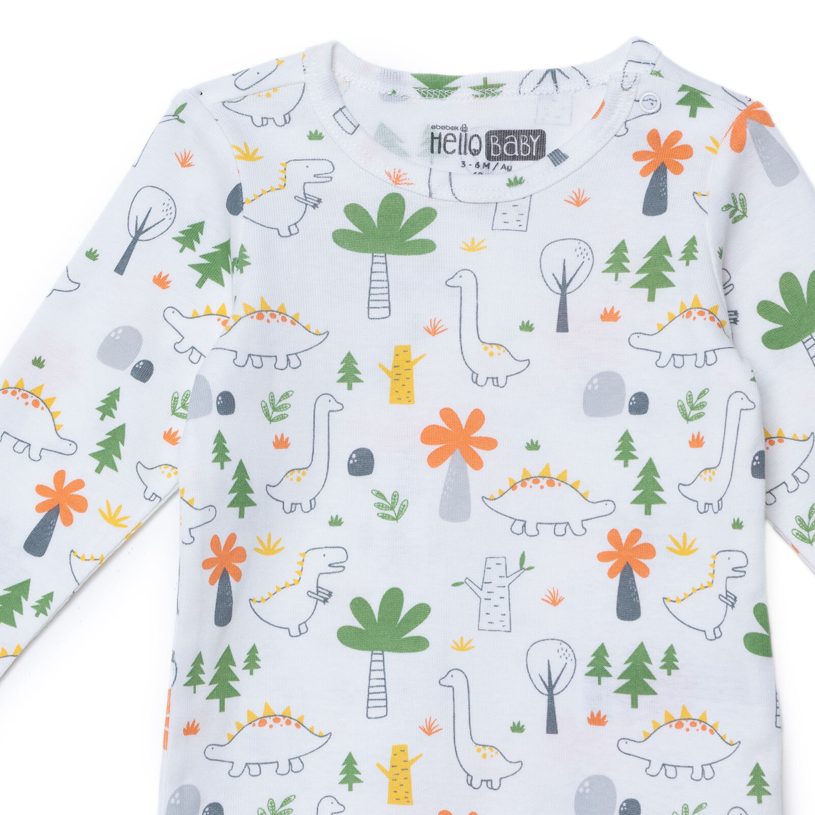 Erkek Bebek Uzun Kol Body İnterlok Çıtçıtlı Yaka Uzun Kol