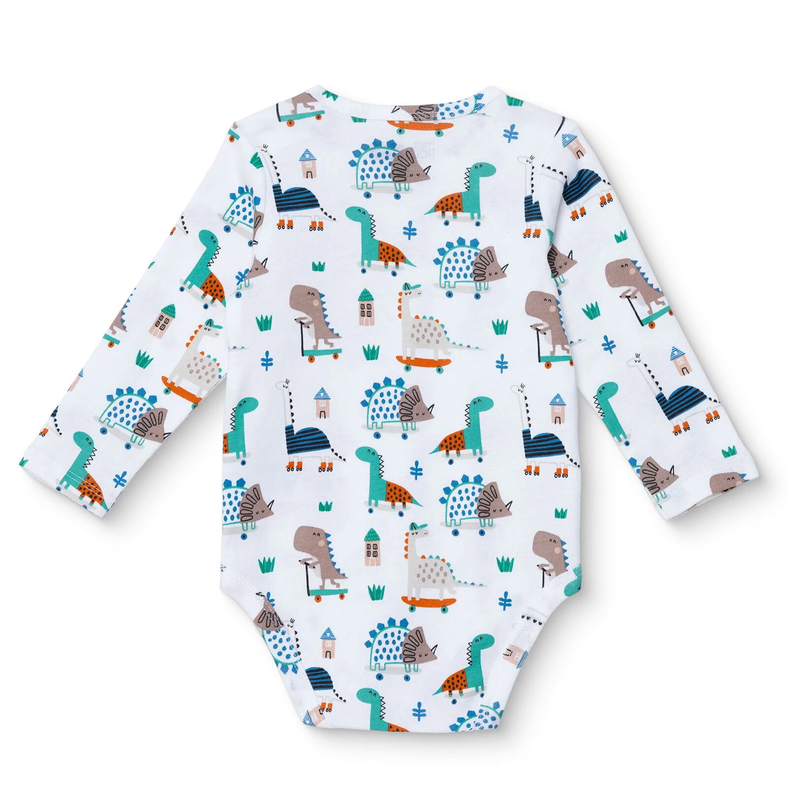 Erkek Bebek Uzun Kol Body İnterlok Çıtçıtlı Yaka Uzun Kol