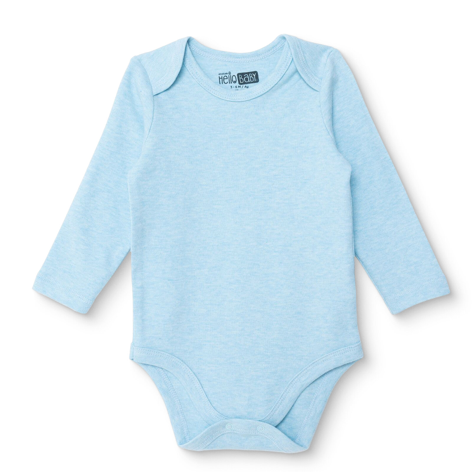 Erkek Bebek Uzun Kol Body İnterlok Zarf Yaka Uzun Kol