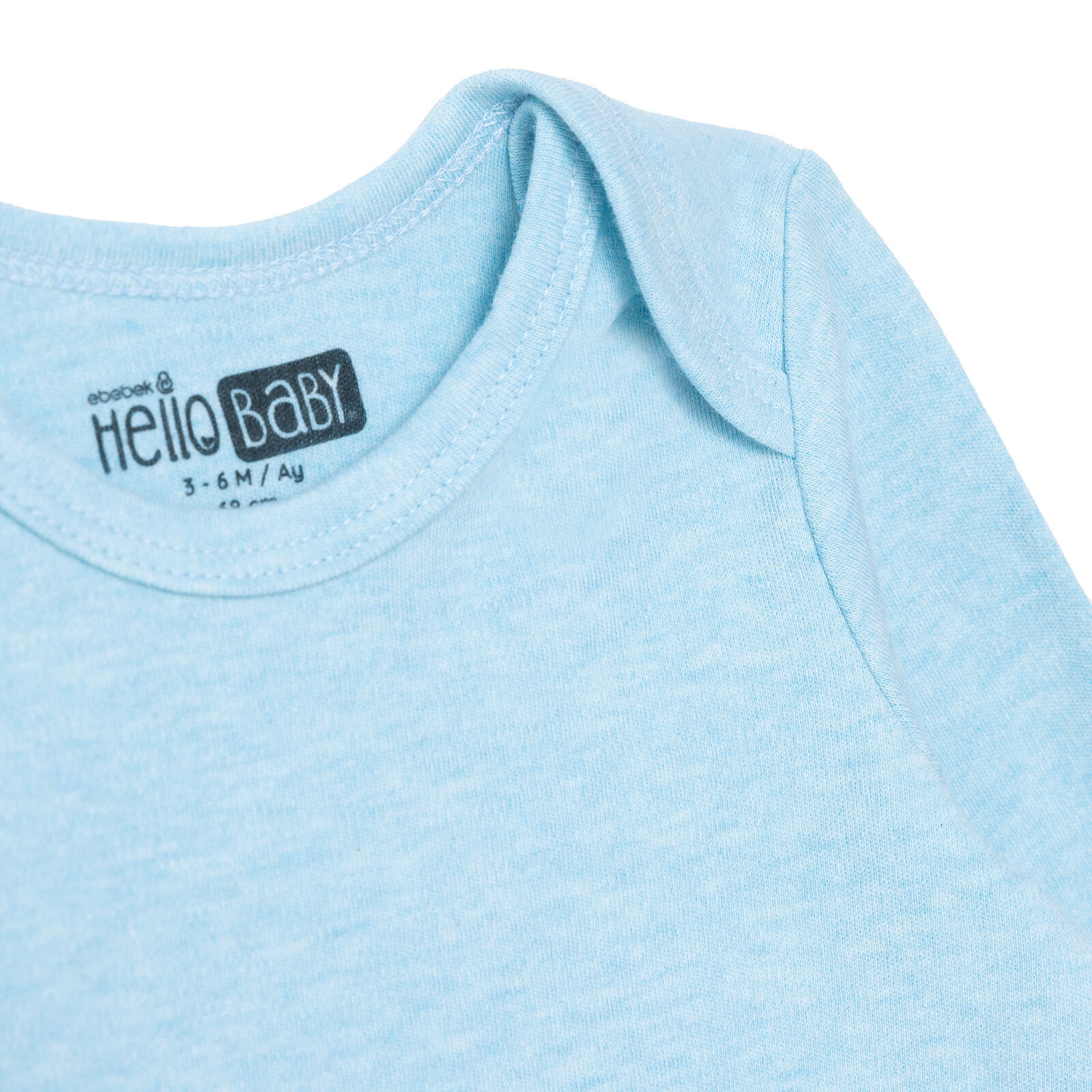 Erkek Bebek Uzun Kol Body İnterlok Zarf Yaka Uzun Kol