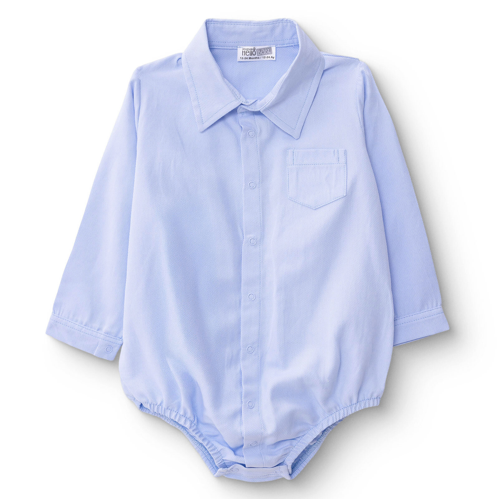 Erkek Bebek Uzun Kol Body Oxford Gömlek Yaka Uzun Kol