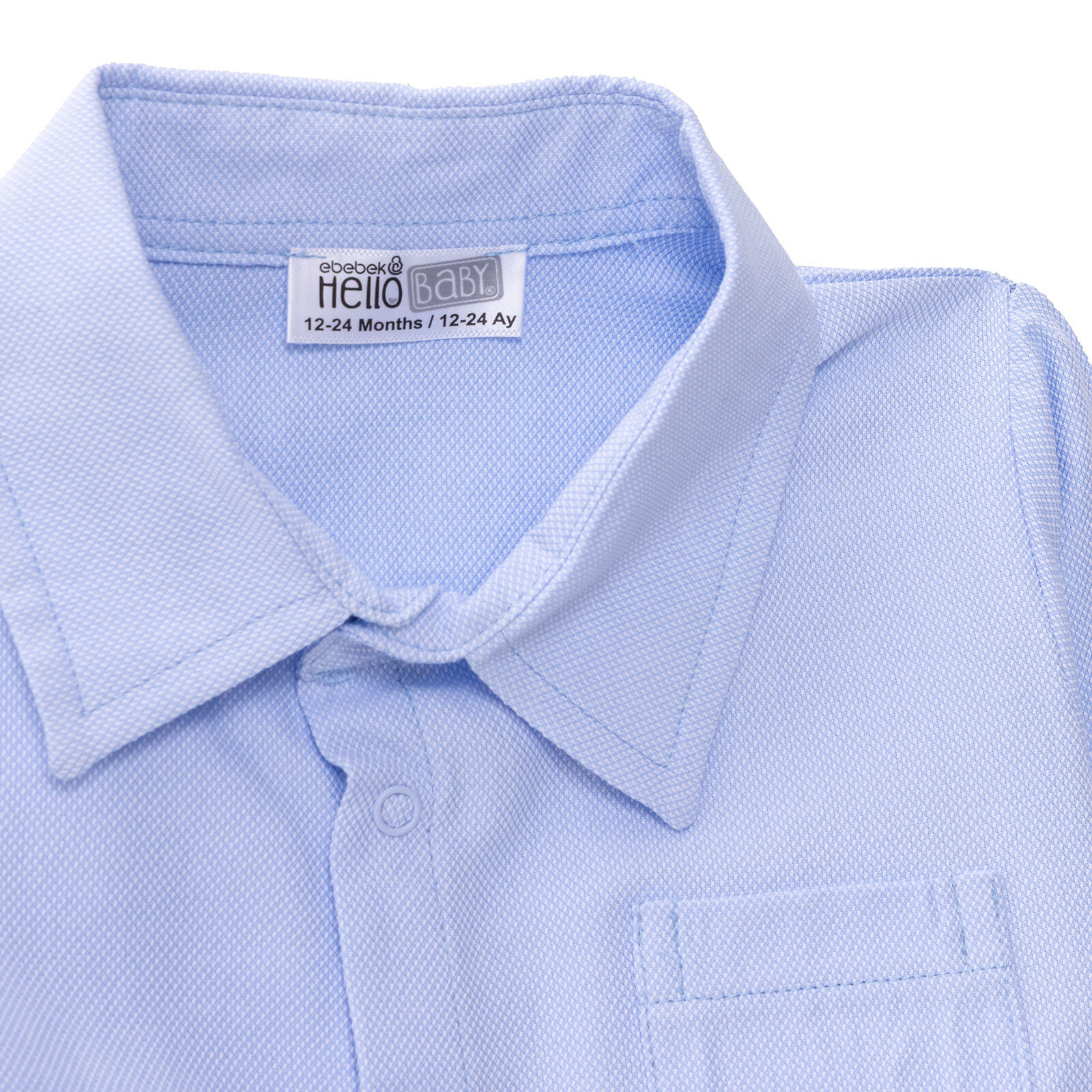 Erkek Bebek Uzun Kol Body Oxford Gömlek Yaka Uzun Kol