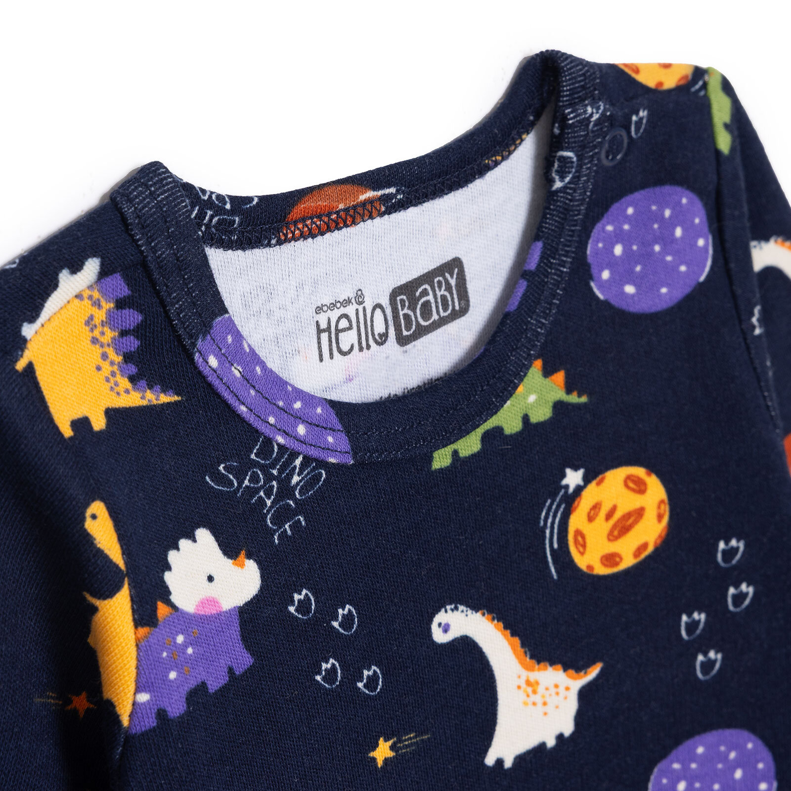 Erkek Bebek Uzun Kol Body Ribana Çıtçıtlı Yaka Uzun Kol