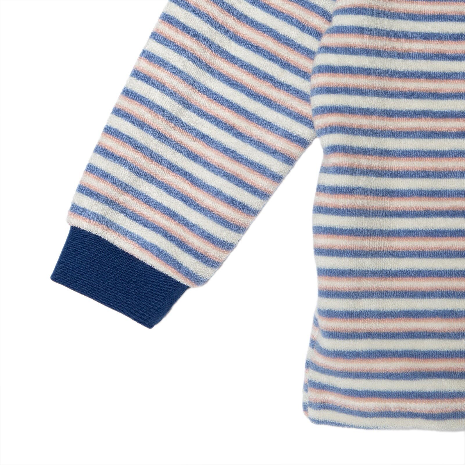 Erkek Bebek Uzun Kol Pijama Takımı Kadife Bisiklet Yaka Uzun Kol Ribanalı Paça