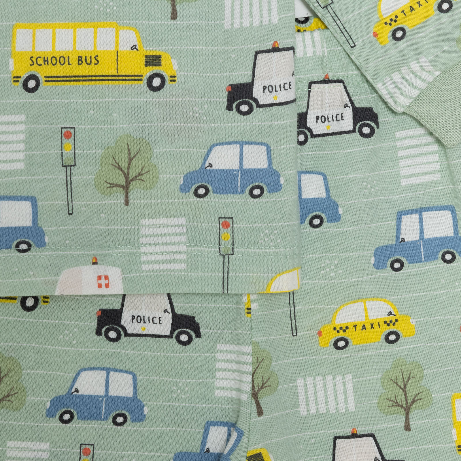 Erkek Bebek Uzun Kol Pijama Takımı Süprem Bisiklet Yaka Uzun Kol Ribanalı Paça