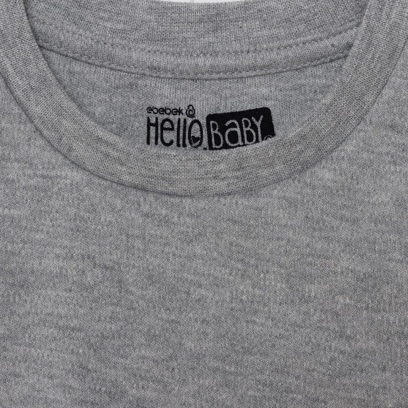 Erkek Bebek Uzun Kol Tshirt İnterlok Bisiklet Yaka Uzun Kol