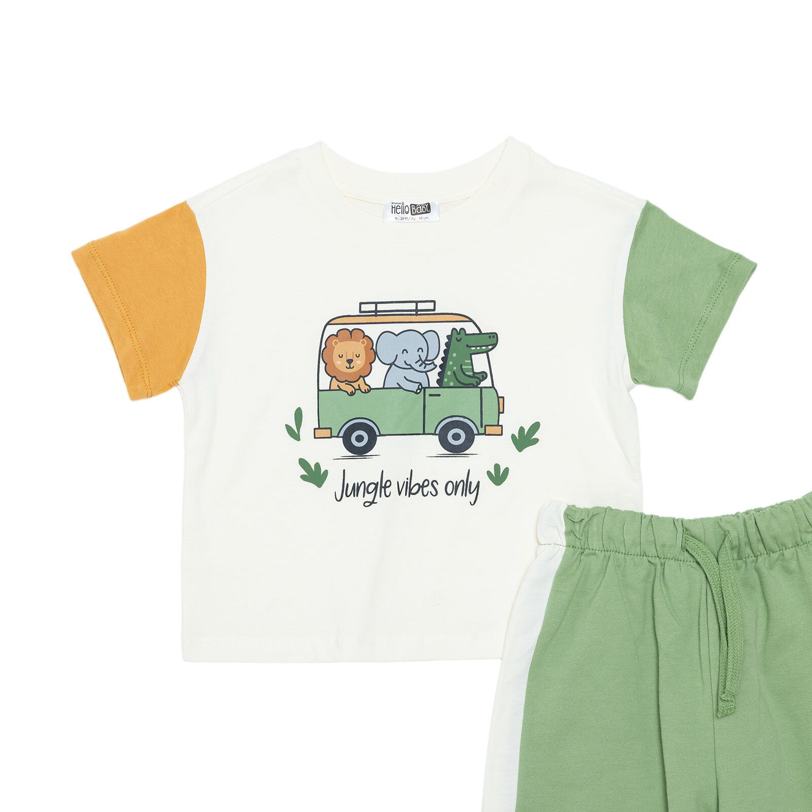 Erkek Bebek WILD FOREST Tshirt-Şort Bisiklet Yaka Kısa Kol Reçme Paça