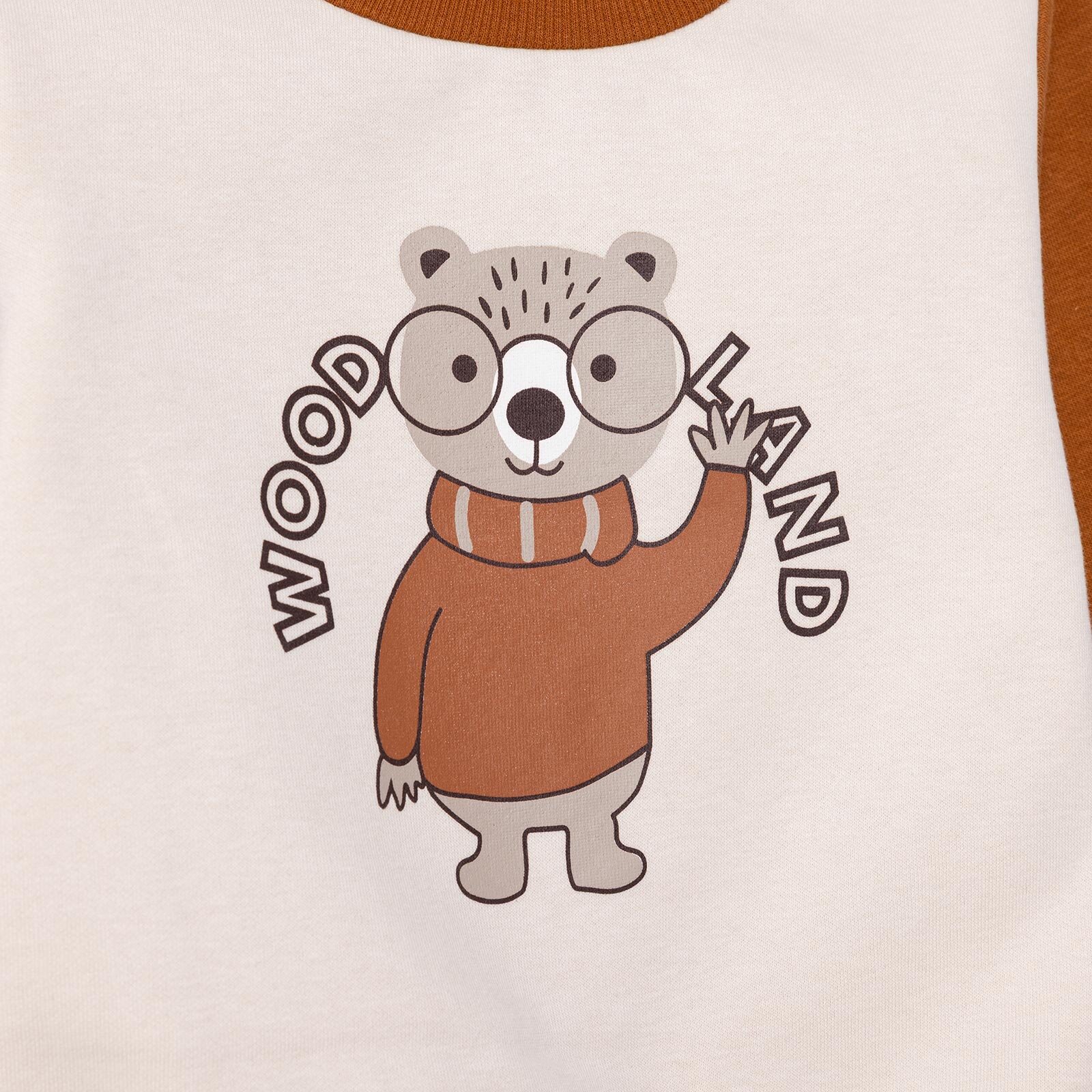 Erkek Bebek Woodland 1 Sweatshirt Şardonlu Bisiklet Yaka Uzun Kol