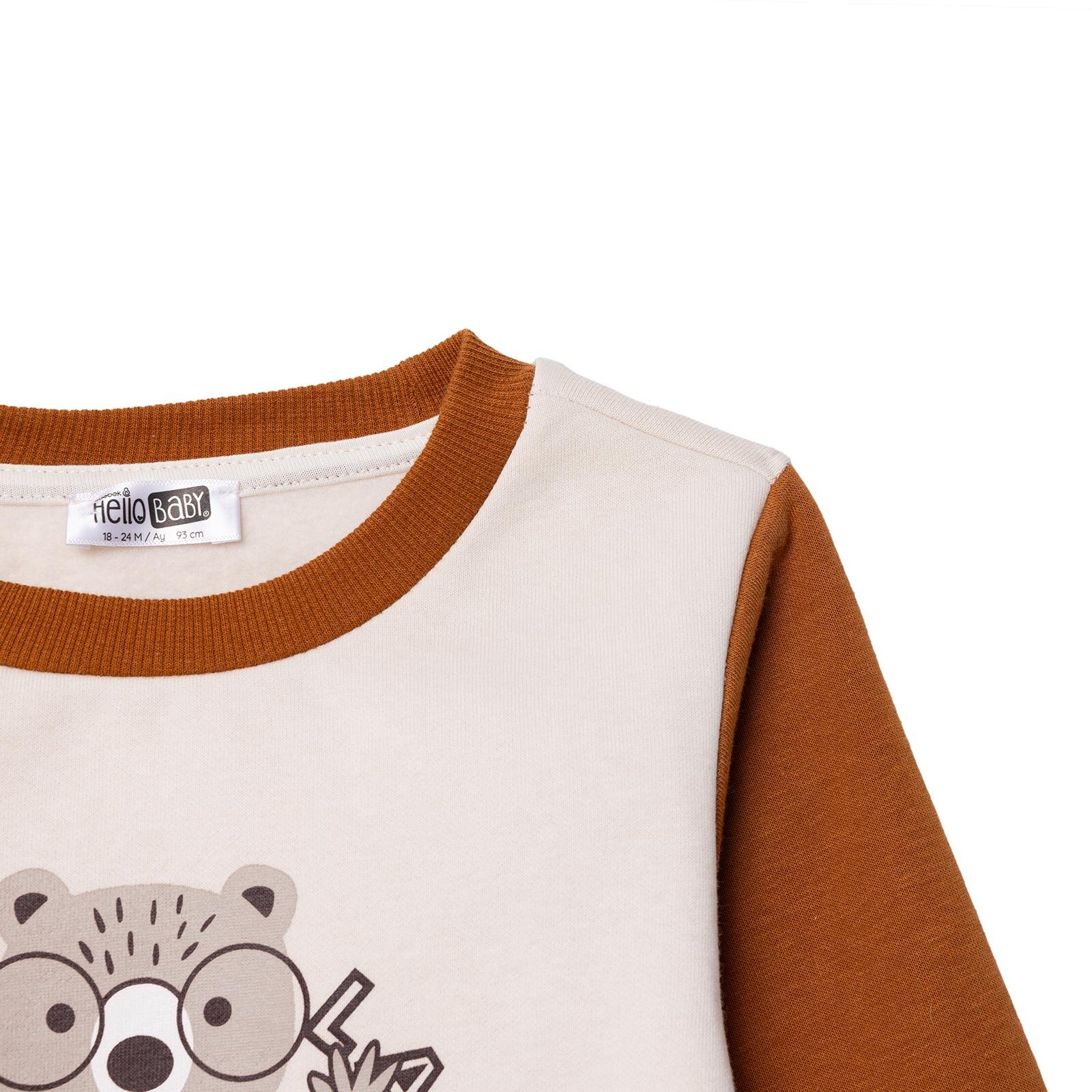 Erkek Bebek Woodland 1 Sweatshirt Şardonlu Bisiklet Yaka Uzun Kol