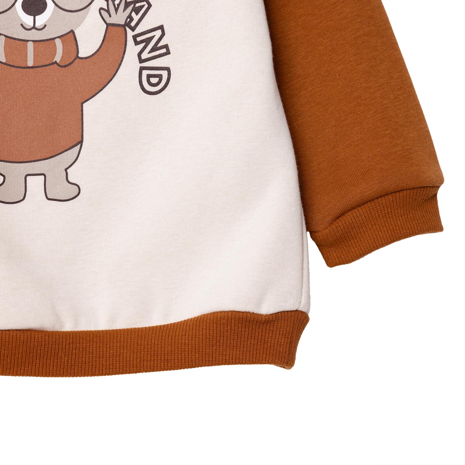 Erkek Bebek Woodland 1 Sweatshirt Şardonlu Bisiklet Yaka Uzun Kol