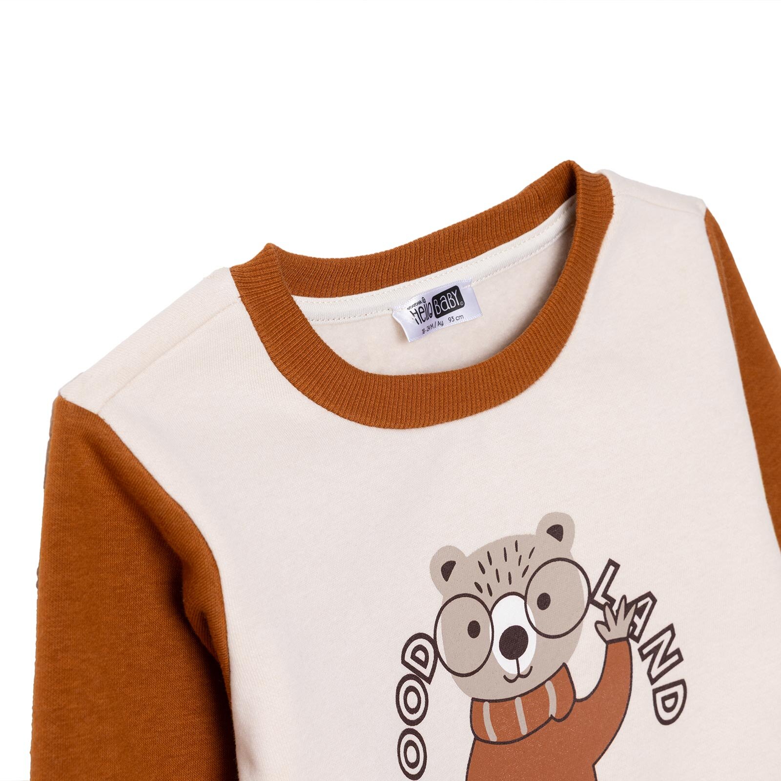 Erkek Bebek Woodland 1 Sweatshirt Şardonlu Bisiklet Yaka Uzun Kol