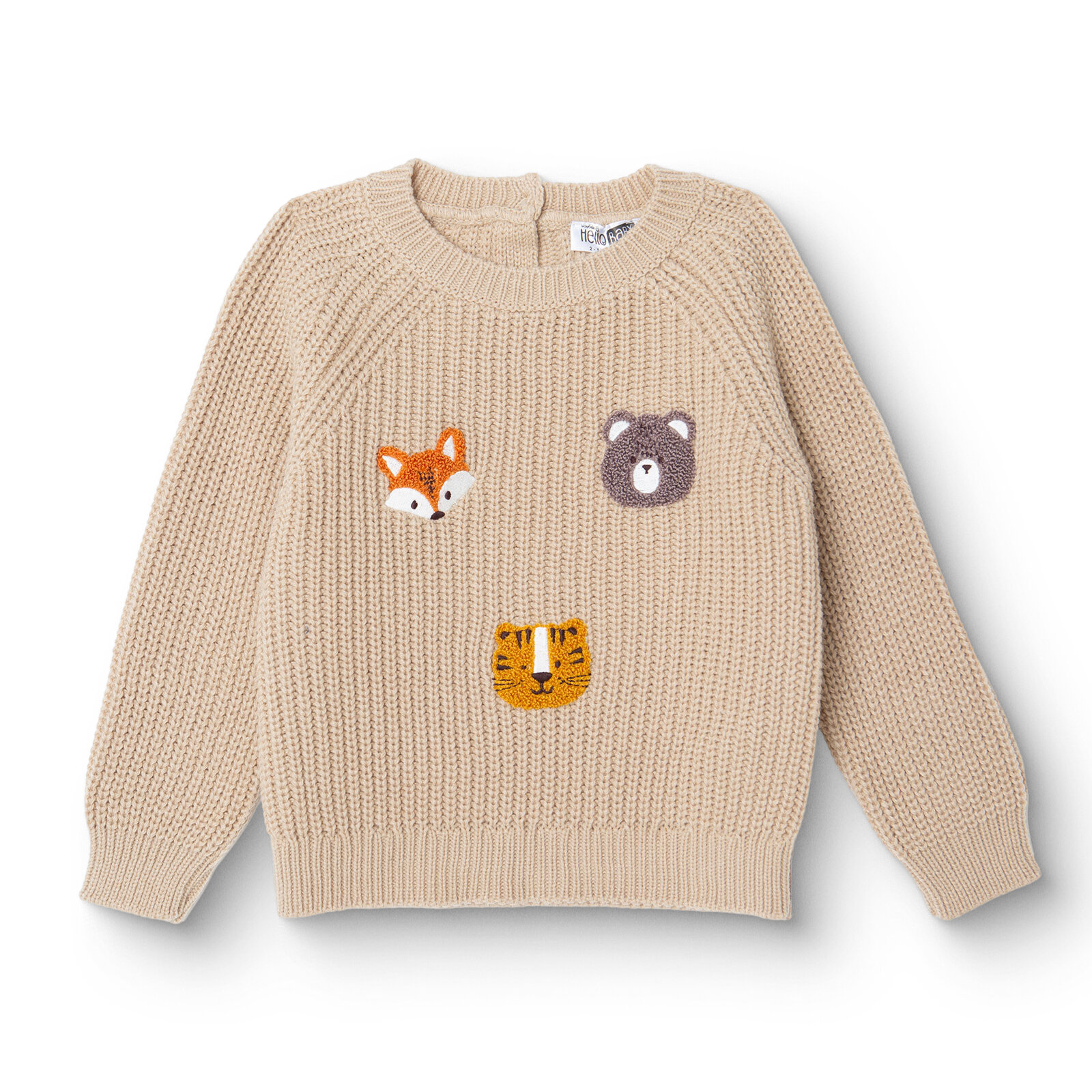 Erkek Bebek Woodland 2 Kazak Triko Bisiklet Yaka Uzun Kol